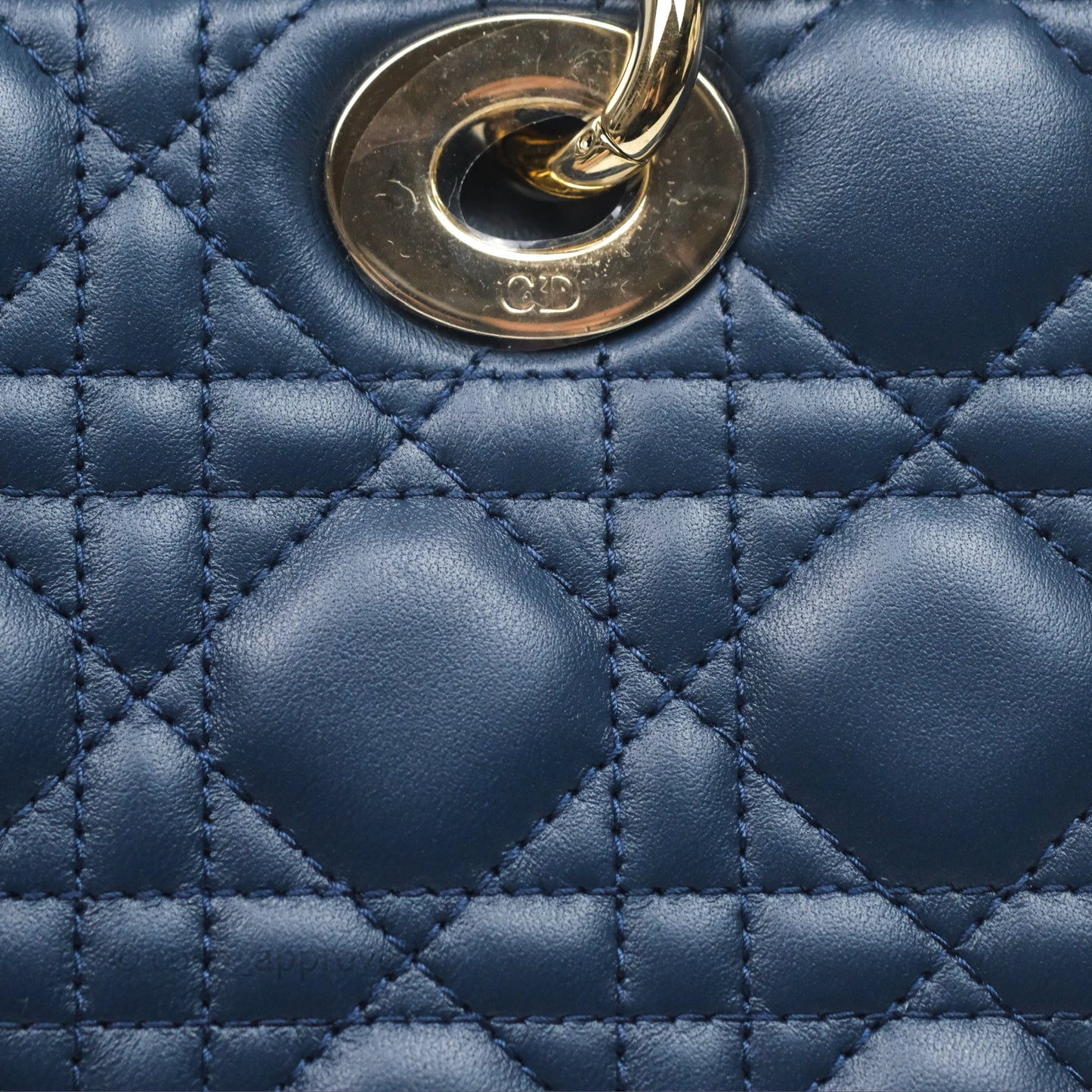 Christian Dior Medium Lady D-Joy Bag Deep Ocean Blue Cannage Lambskin