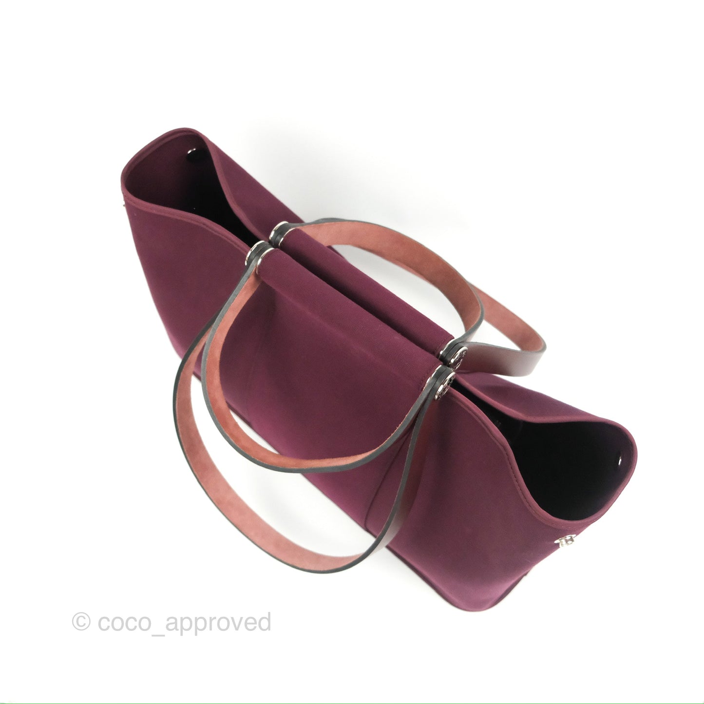 Hermès Cabag Elan Bag Purple Canvas