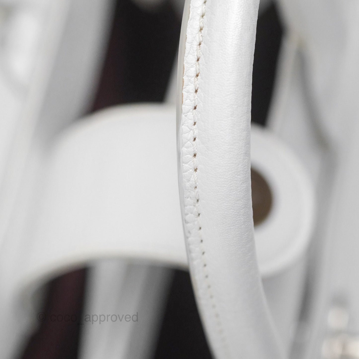 Chanel Mini Neo Executive Shopper Tote White Grained Calfskin Silver Hardware