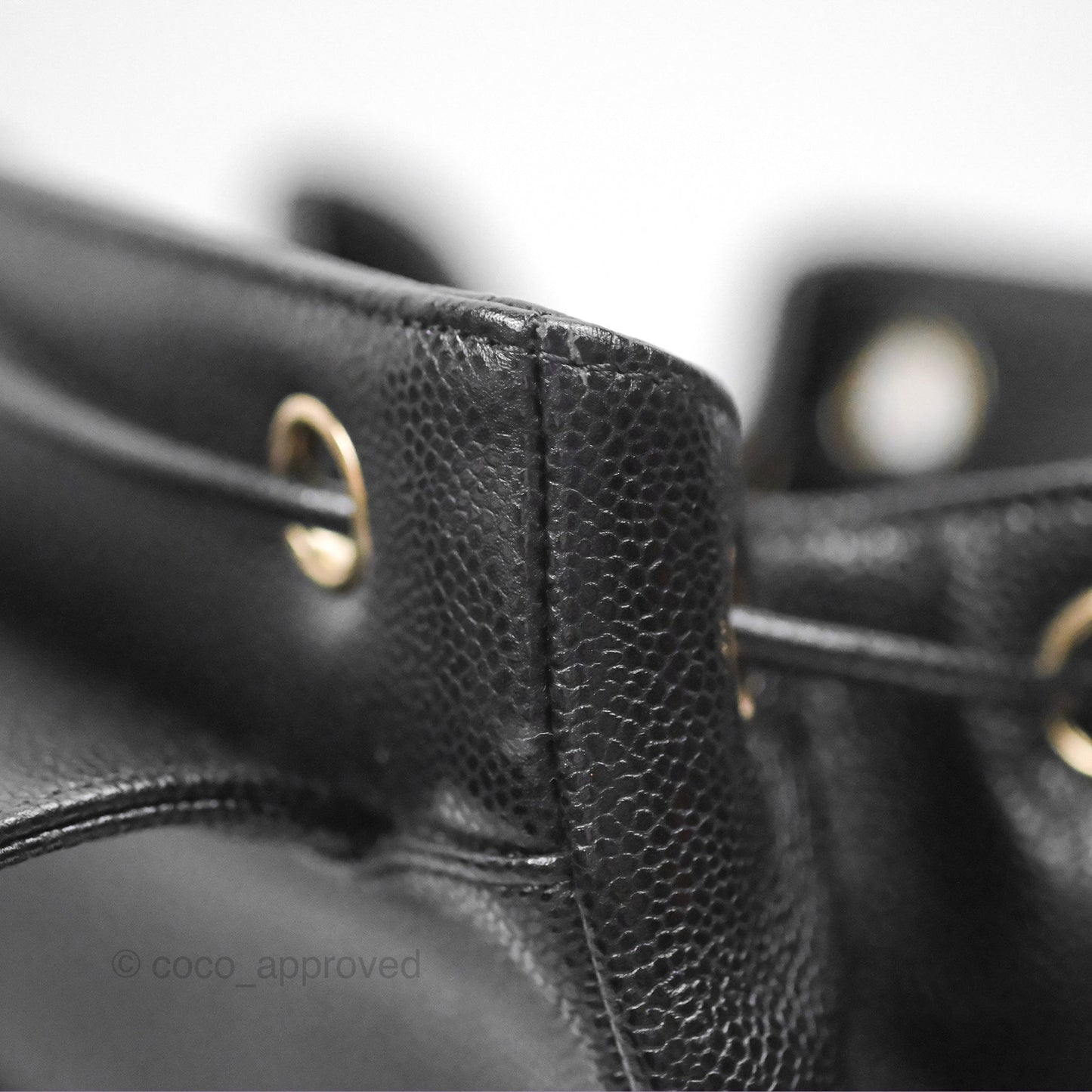 Chanel Quilted Business Affinity Backpack Black Caviar Gold Hardware