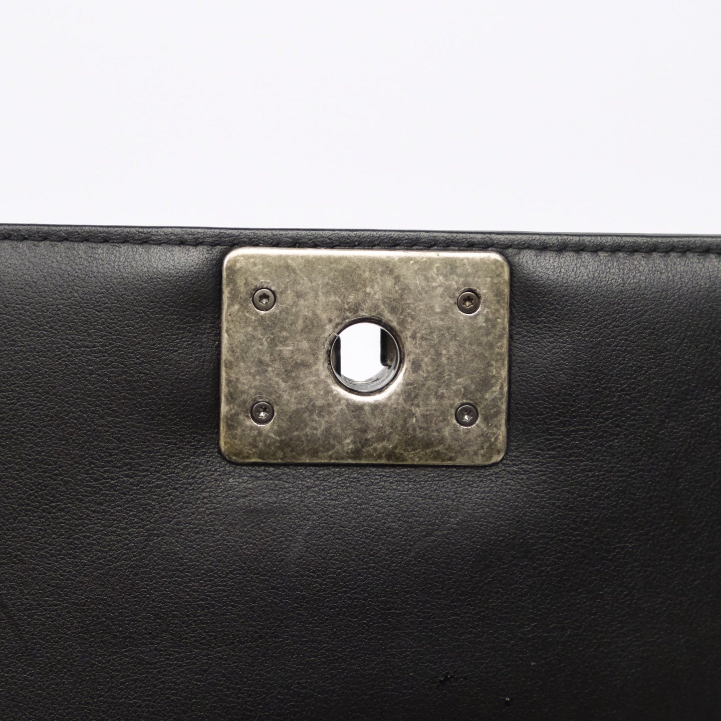 Chanel Medium Boy Quilted Black Calfskin Ruthenium Hardware