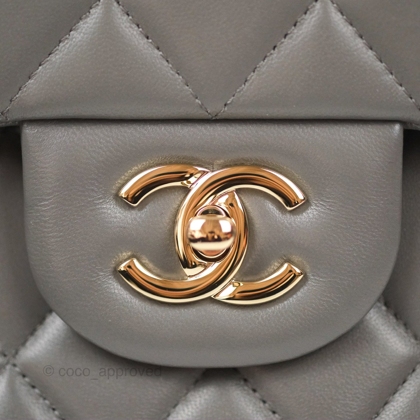 Chanel Jumbo Double Flap Dark Grey Lambskin Gold Hardware⁣⁣