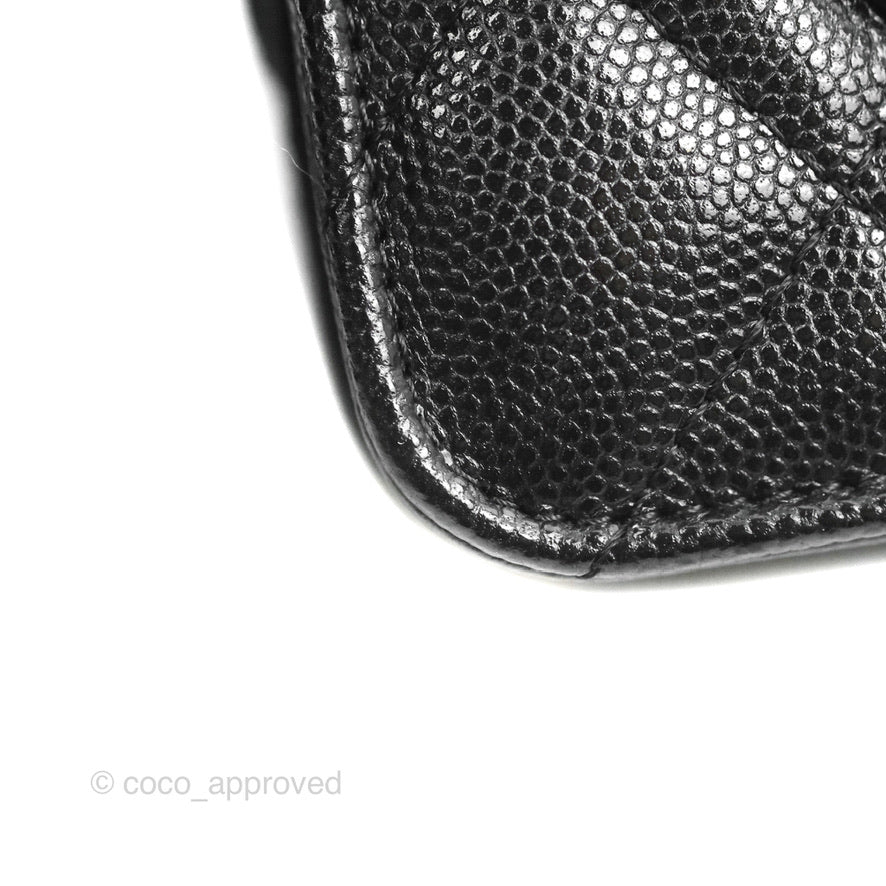 Chanel Quilted So Black Wallet on Chain WOC Caviar Incognito Hardware