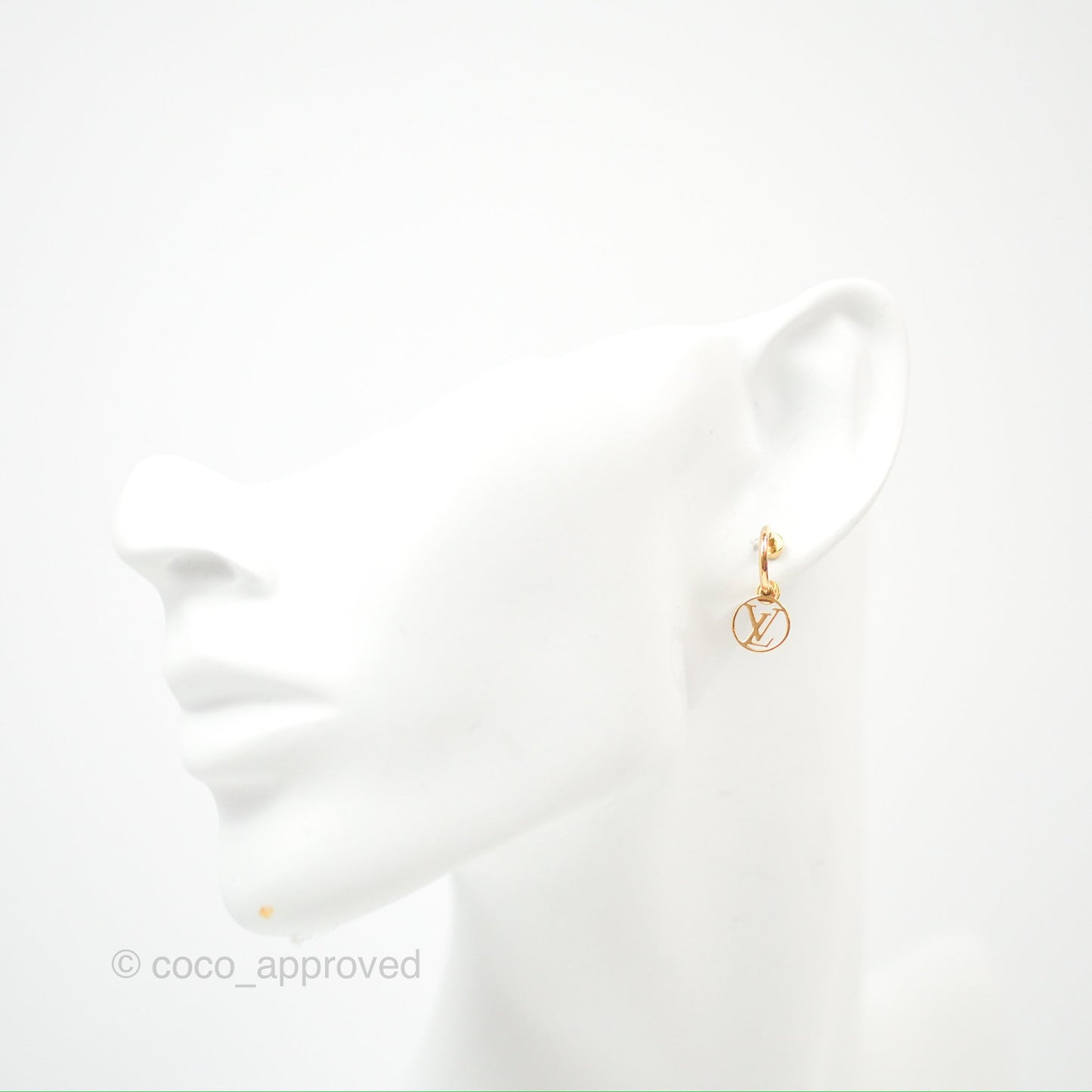 Louis Vuitton Blooming Earrings Gold Tone