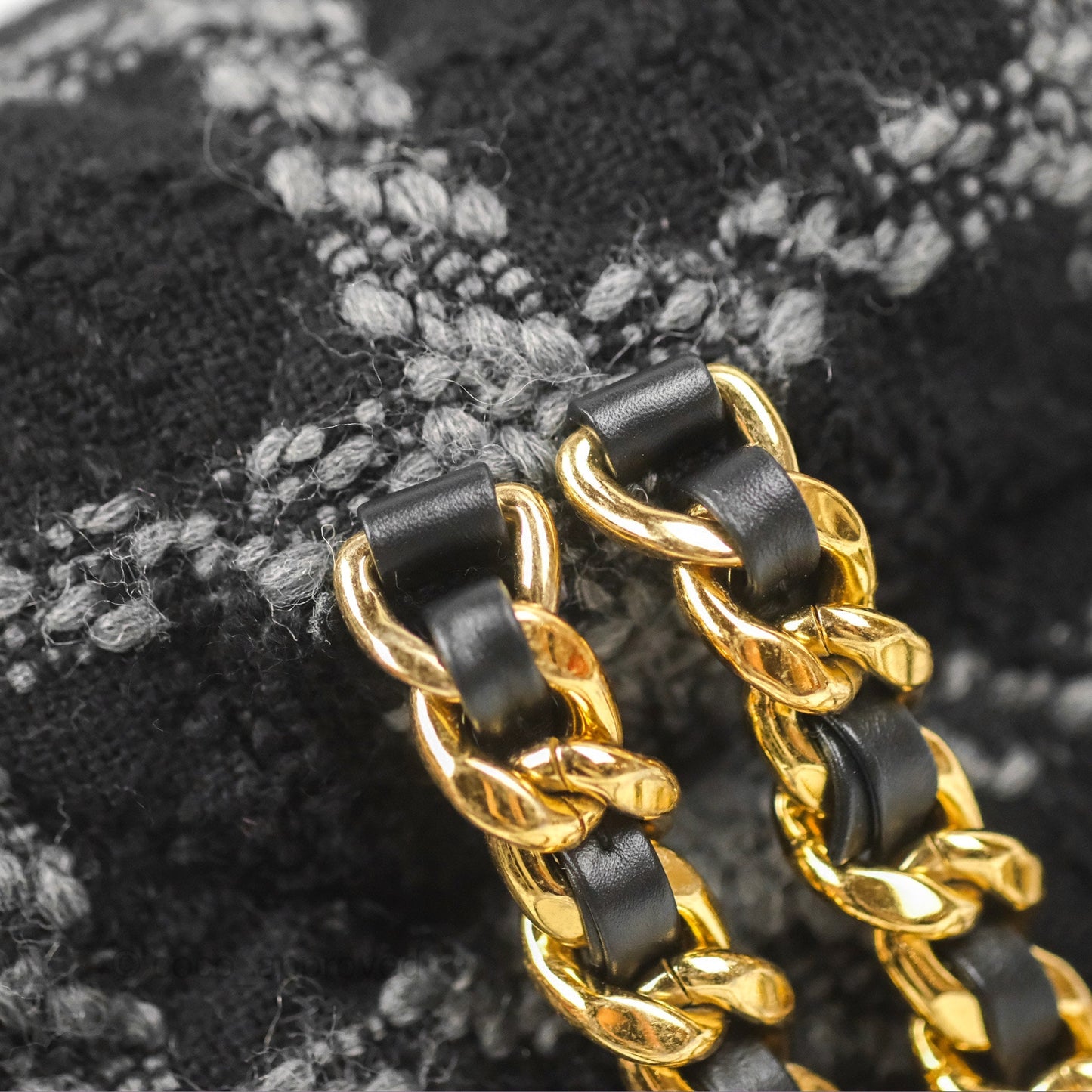Chanel Duma Backpack Black Tweed Gold Hardware 22K