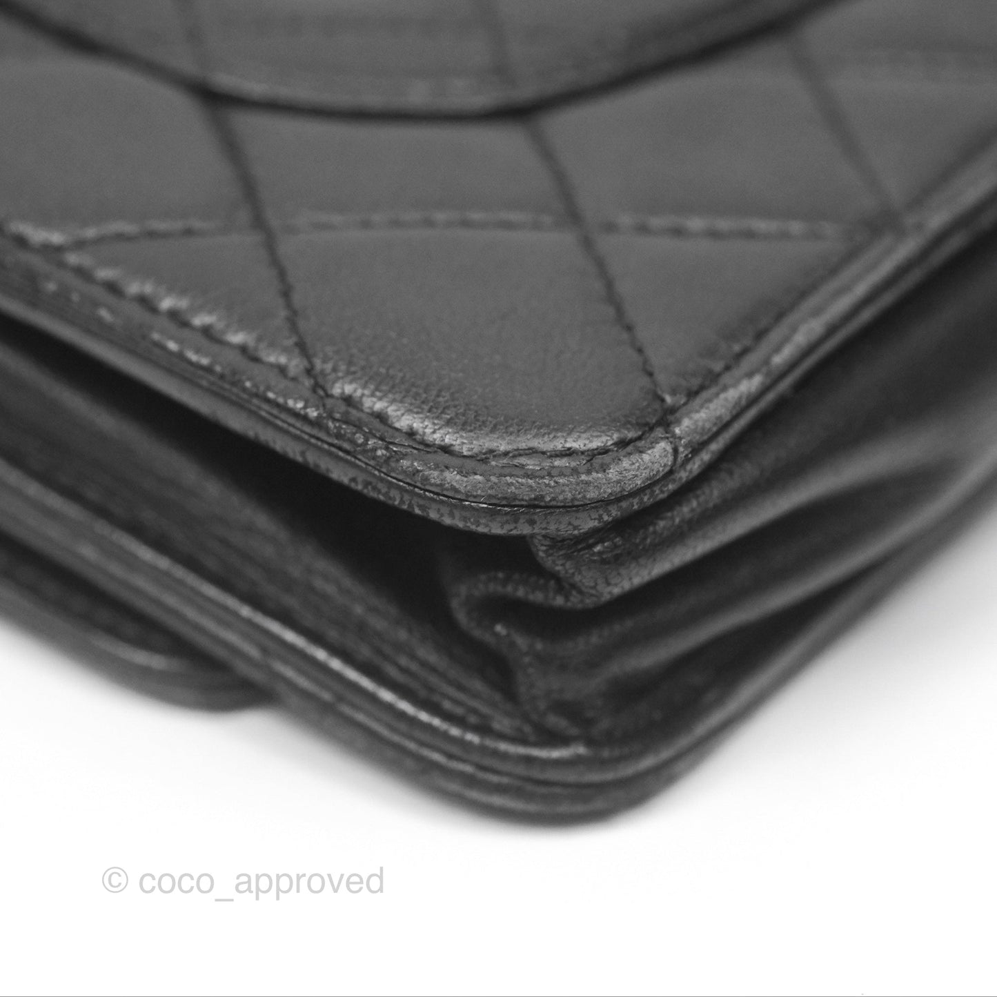 Chanel Quilted Wallet on Chain WOC Black Lambskin Palladium Hardware
