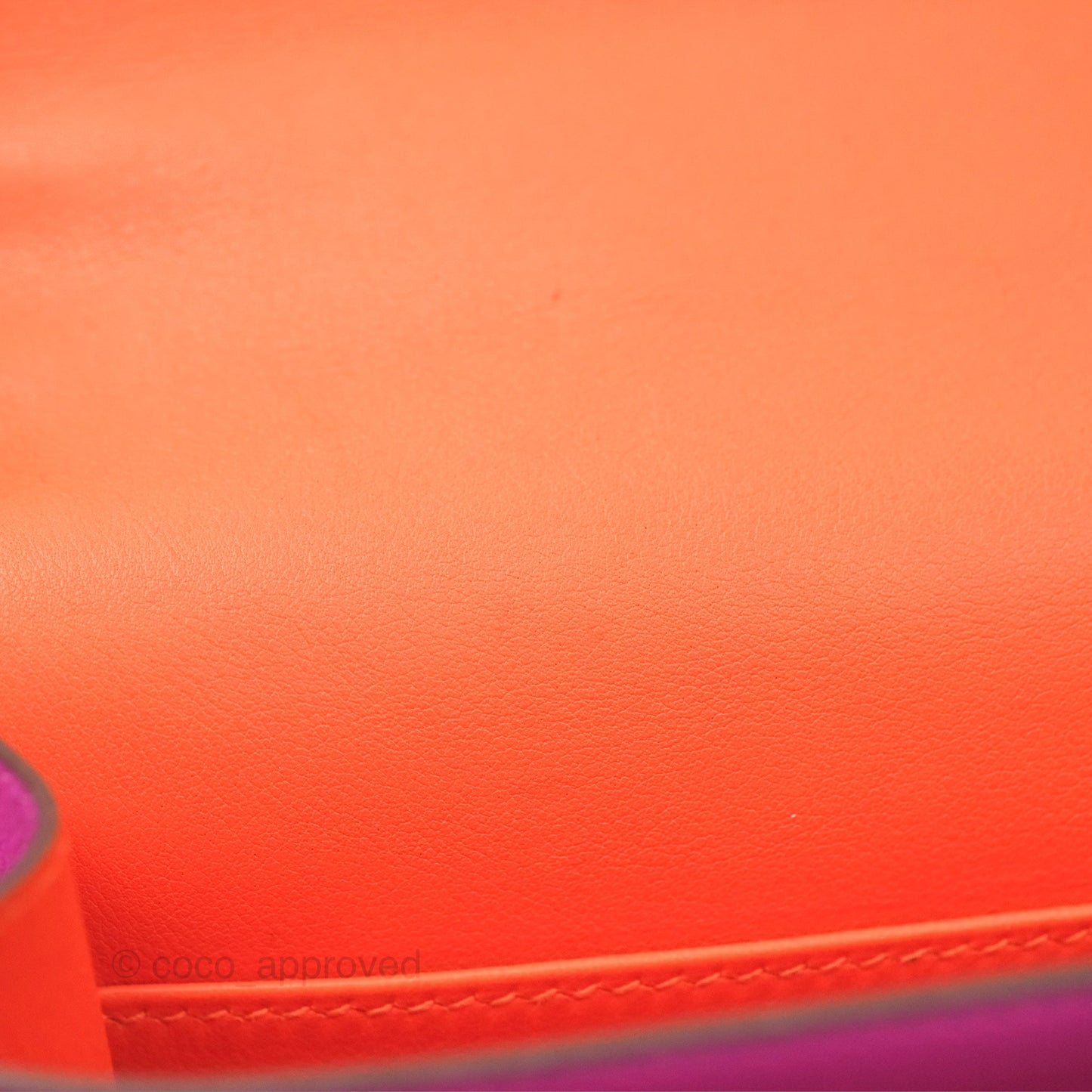 Hermès Constance Mini 18 Swift Magnolia/Orange Palladium Hardware