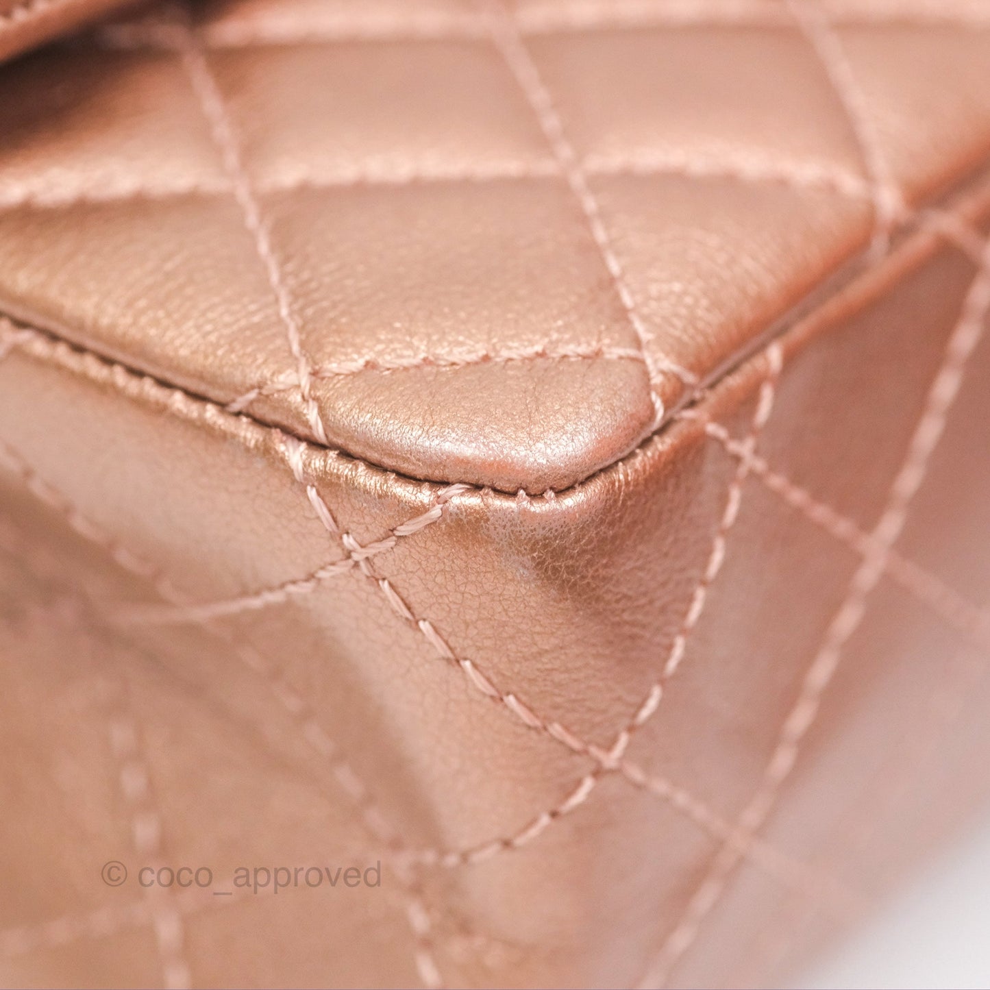 Chanel Mini Reissue 224 Copper Metallic Calfskin Rose Gold