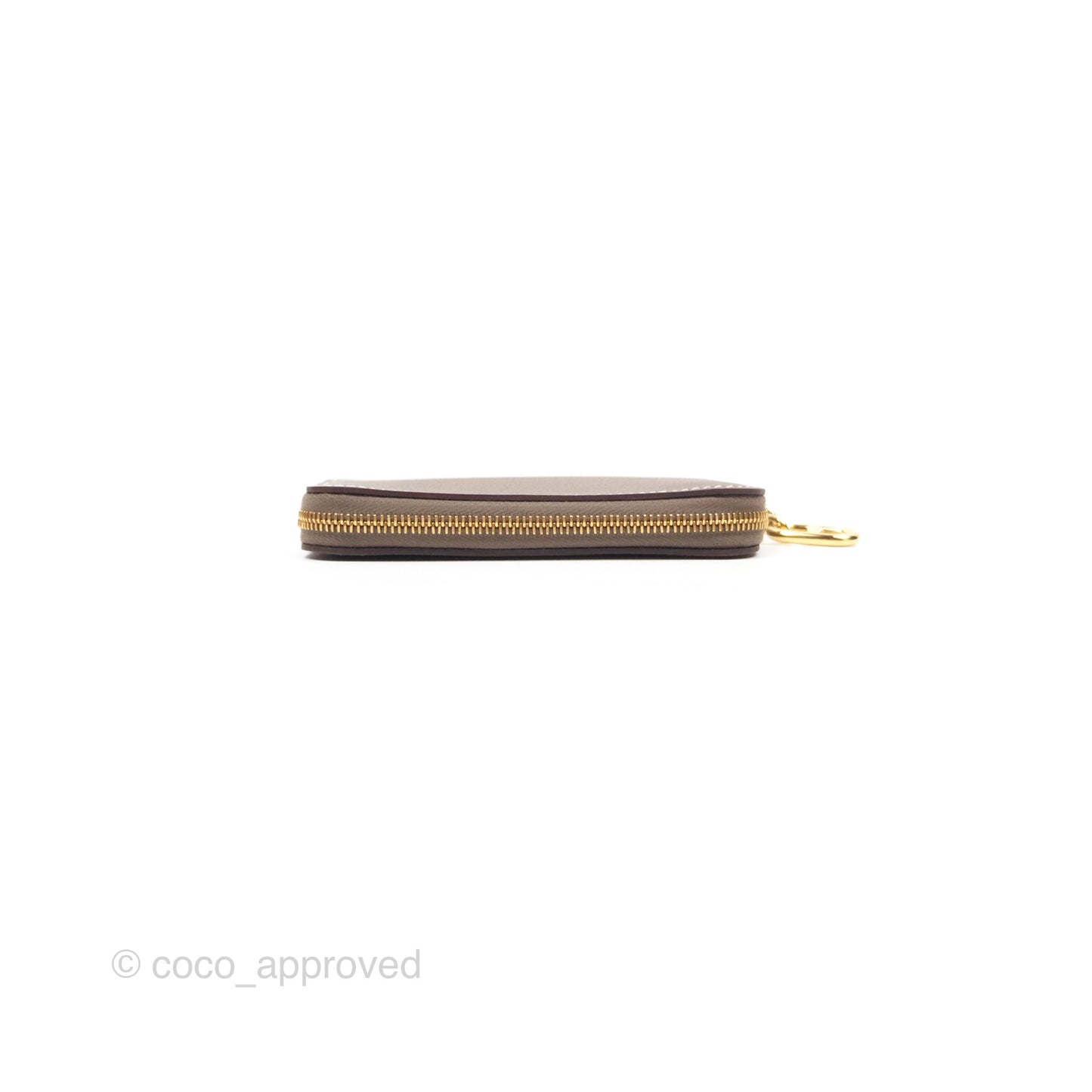 Hermès Zipengo Chaine d'Ancre Compact Card Holder Etoupe 18 Evercolor Gold Hardware