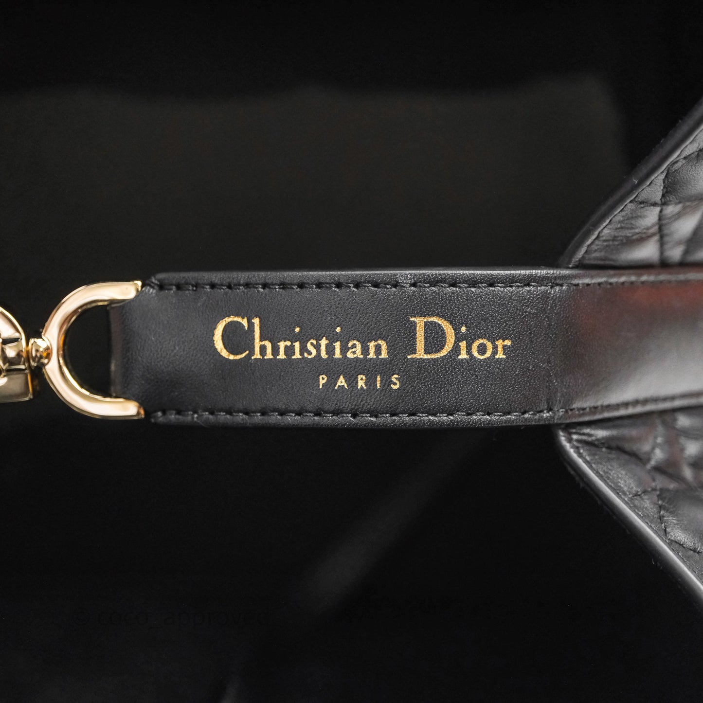 Christian Dior Medium Dior Toujours Bag Black Macrocannage Calfskin
