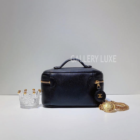 No.3301-Chanel Vintage Caviar Vanity Box