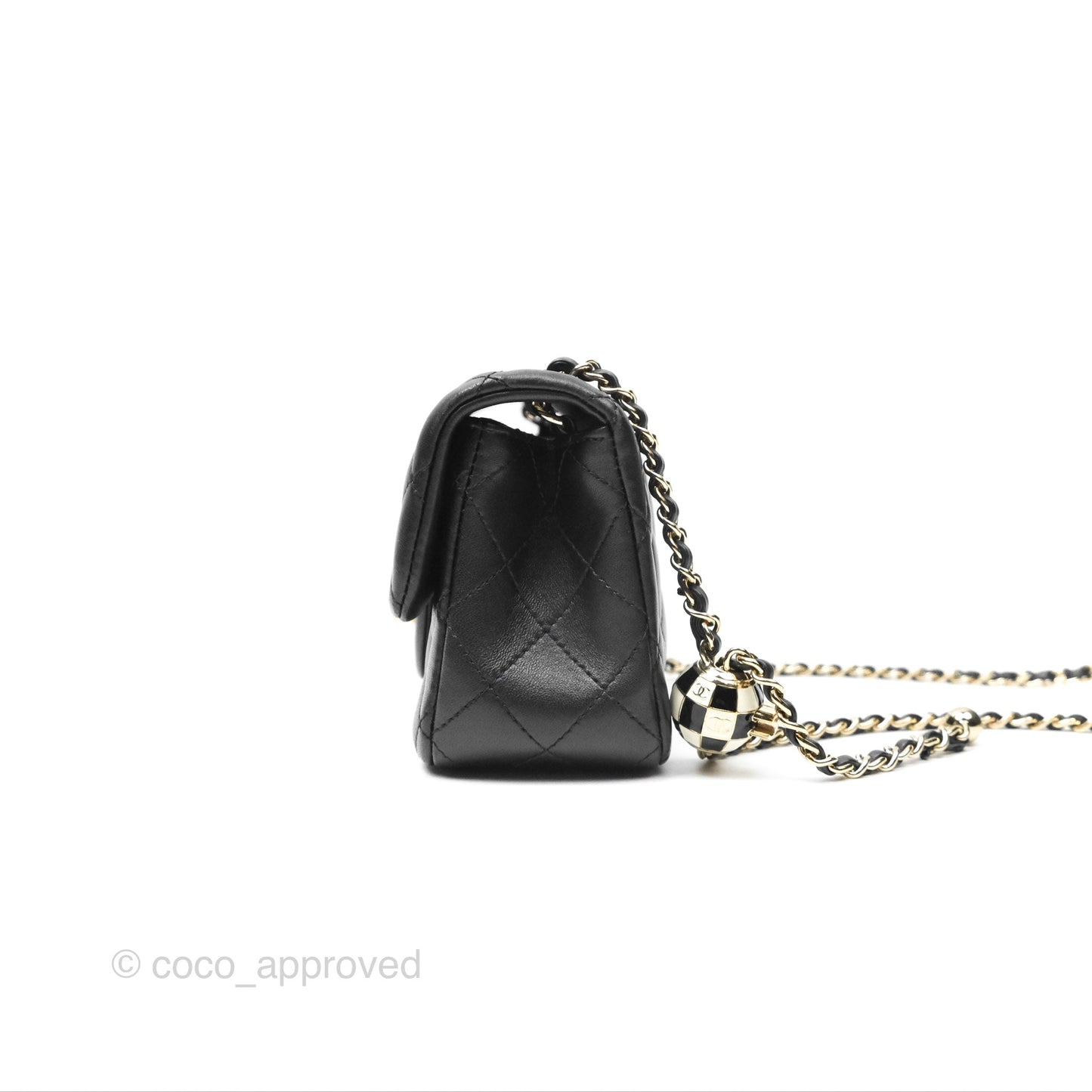 Chanel Ball Crush Mini Rectangular Black Lambskin Gold Hardware 23C