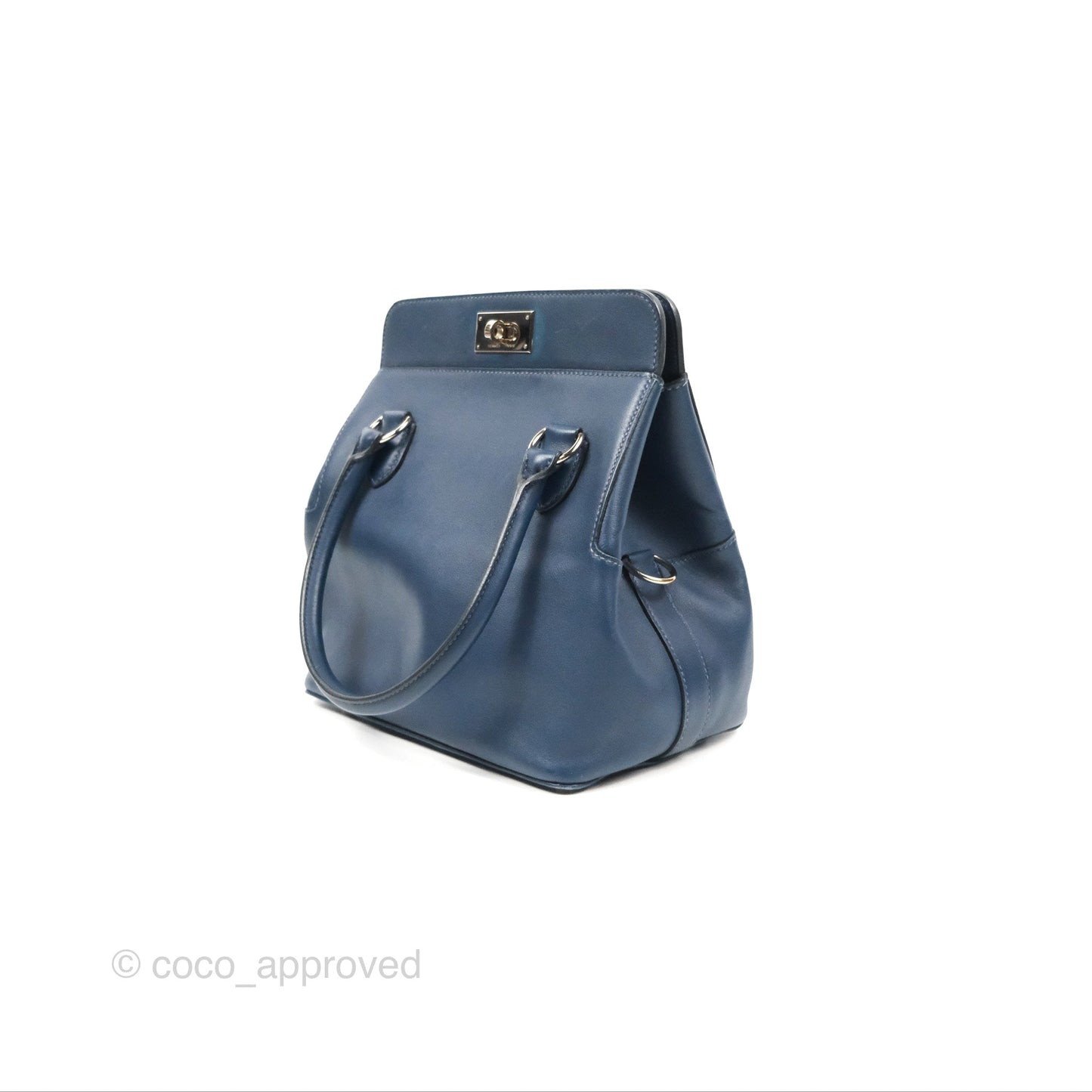 Hermès ToolBox 20 Navy Swift Palladium Hardware