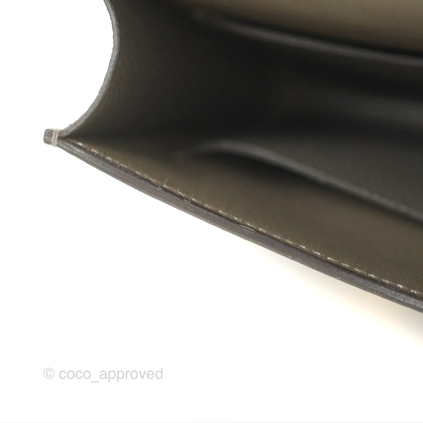 Hermès Constance Slim Wallet Gris Meyer 0L Epsom Gold Hardware