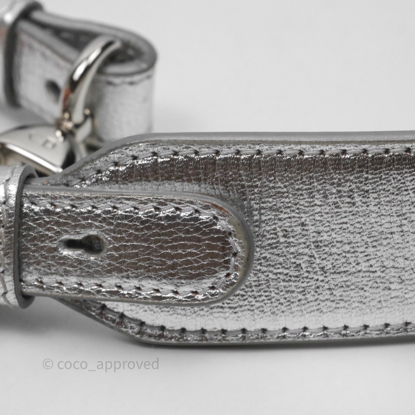 Christian Dior Small Lady Dior My ABCDior Silver Metallic Grained Calfskin Cannage