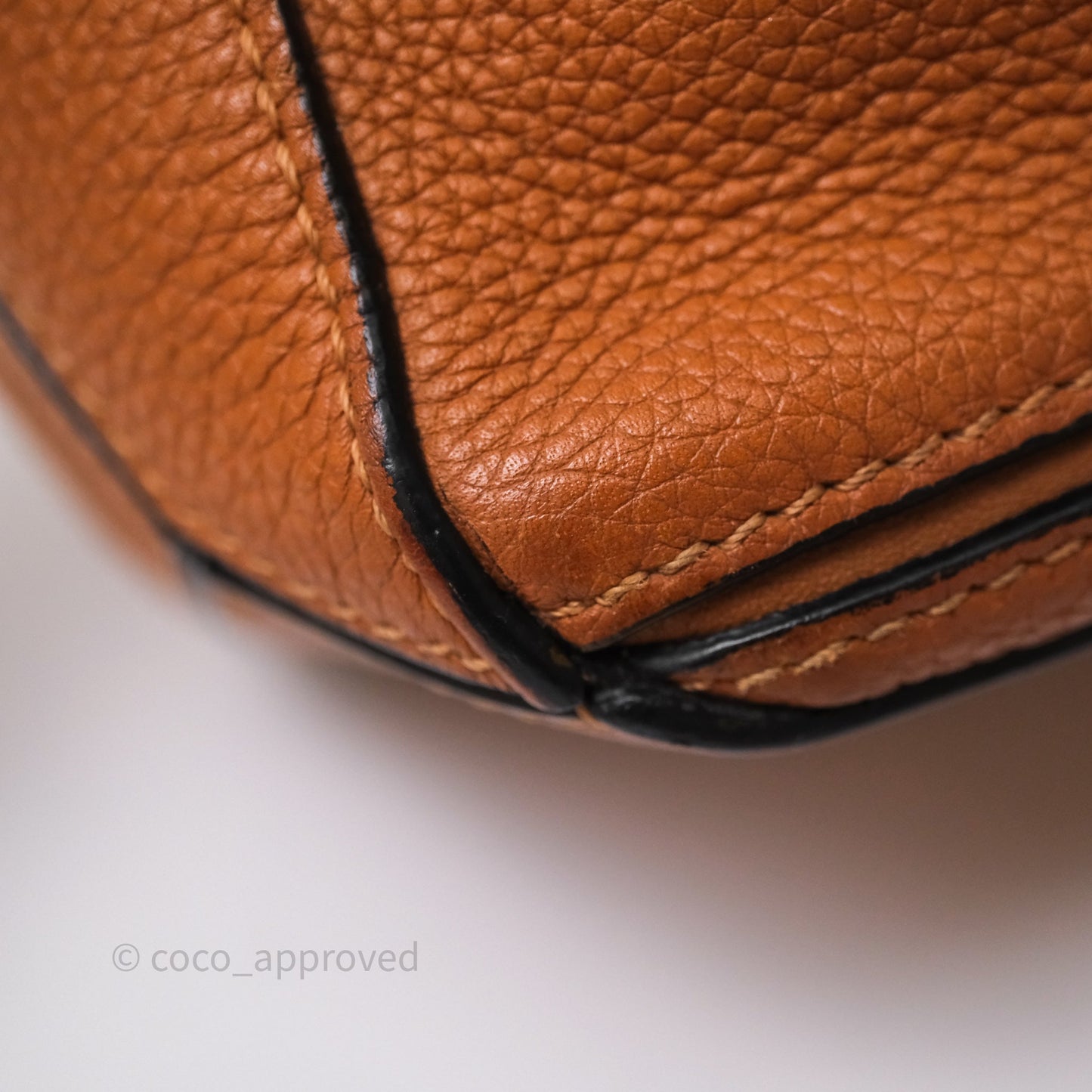 Loewe Mini Puzzle Bag Tan Calfskin Gold Hardware