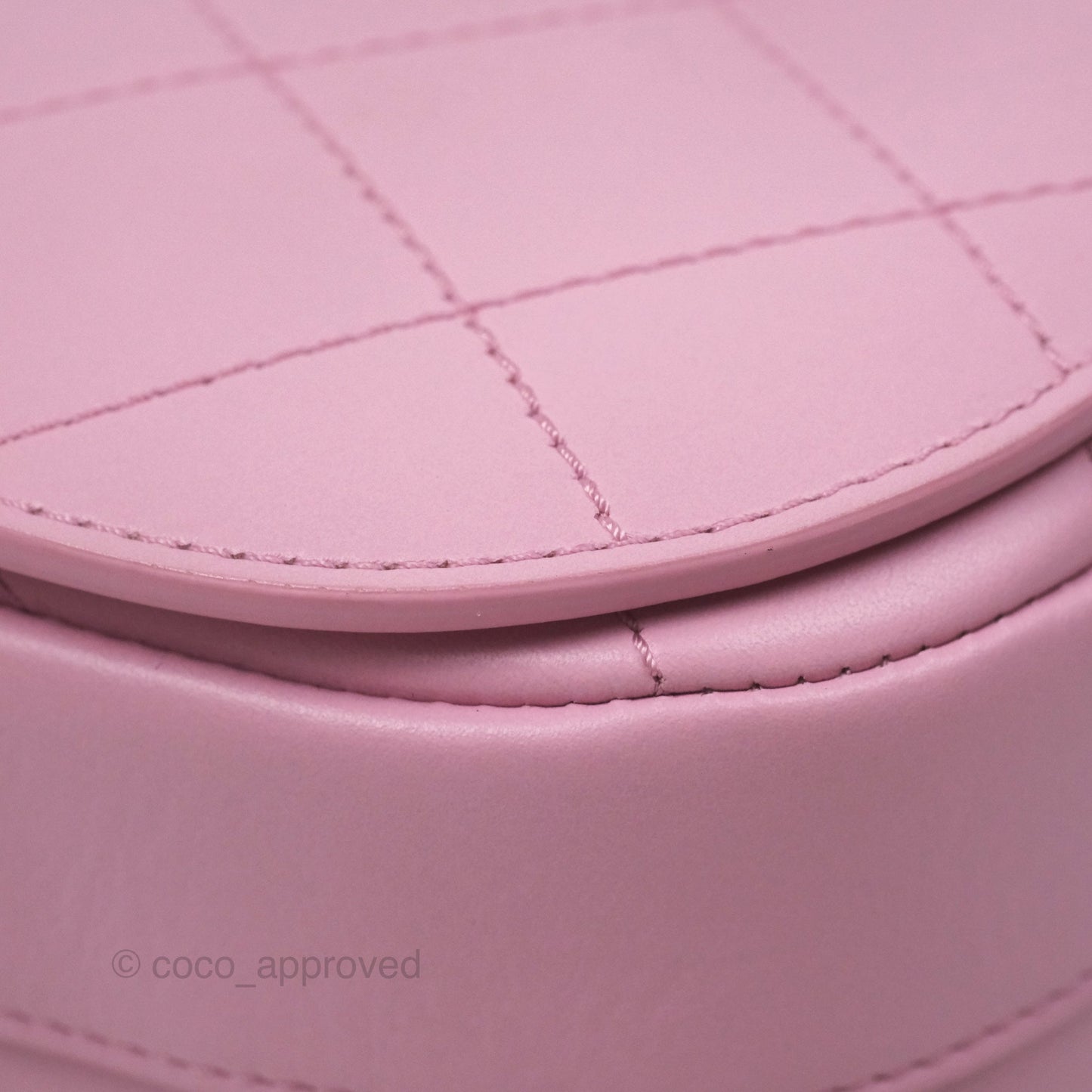 Chanel Stitched Ring My Bag Flap Crossbody Pink Calfskin Silver Hardware