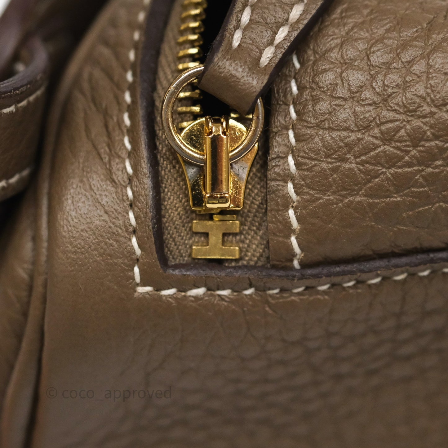 Hermès Mini Lindy 20 Etoupe 18 Clemence Gold Hardware