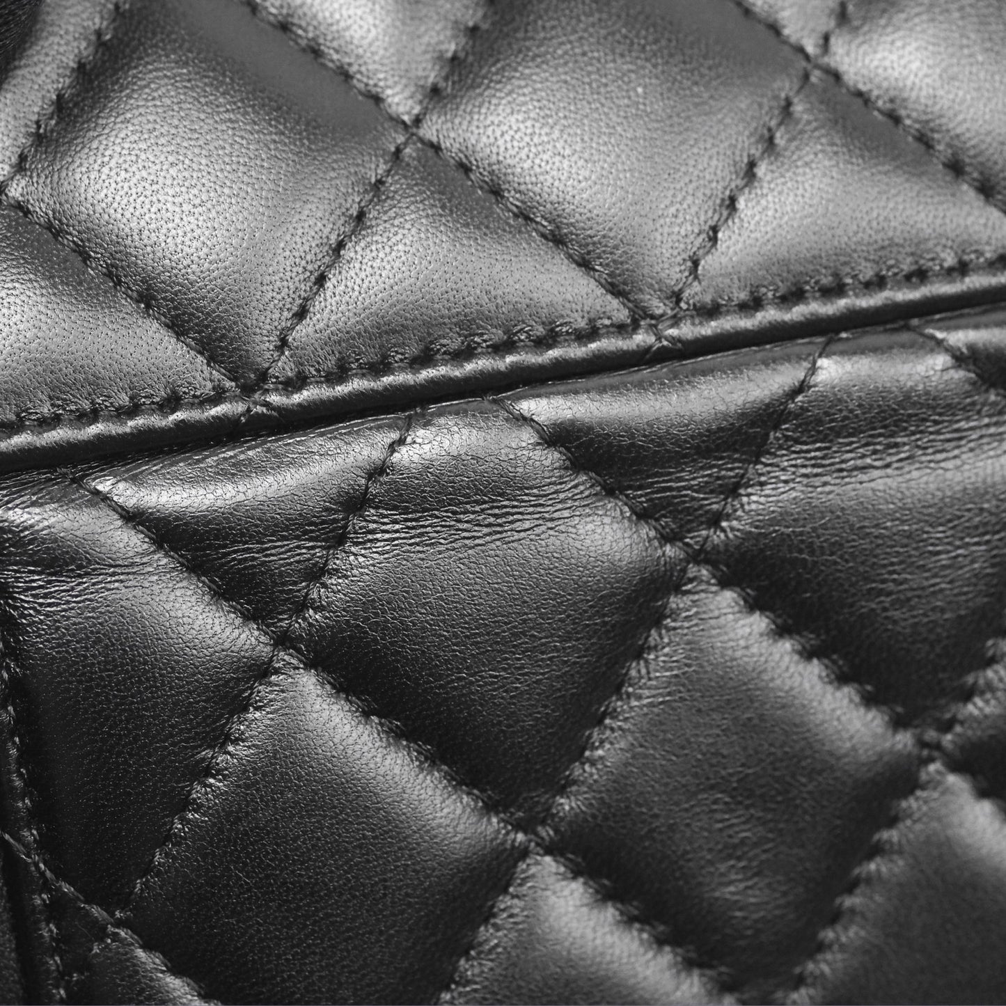 Chanel Vanity Rectangular with Pearl Resin Chain Black Lambskin Gold Hardware
