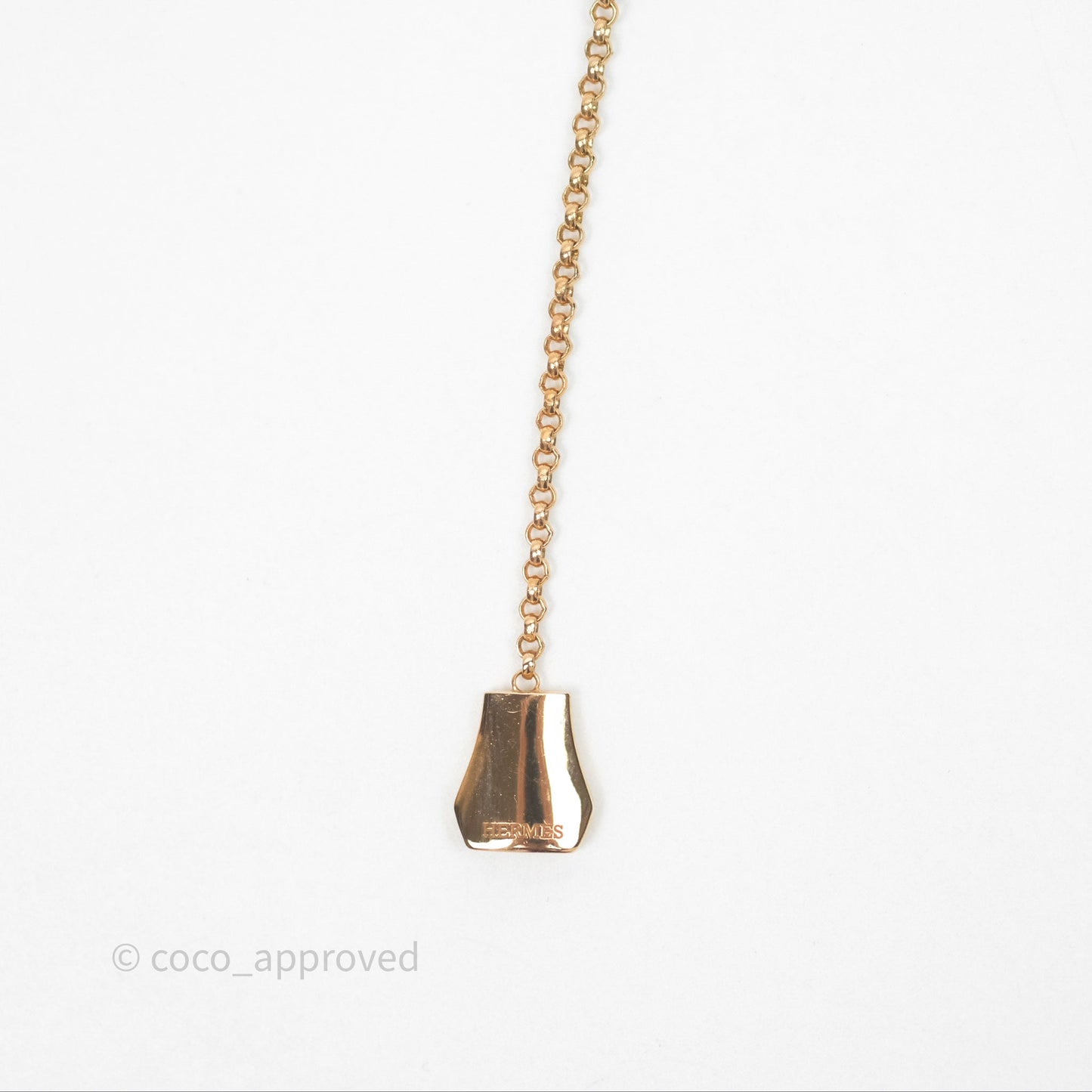 Hermès Kelly Clochette Necklace Small Model Rose Gold