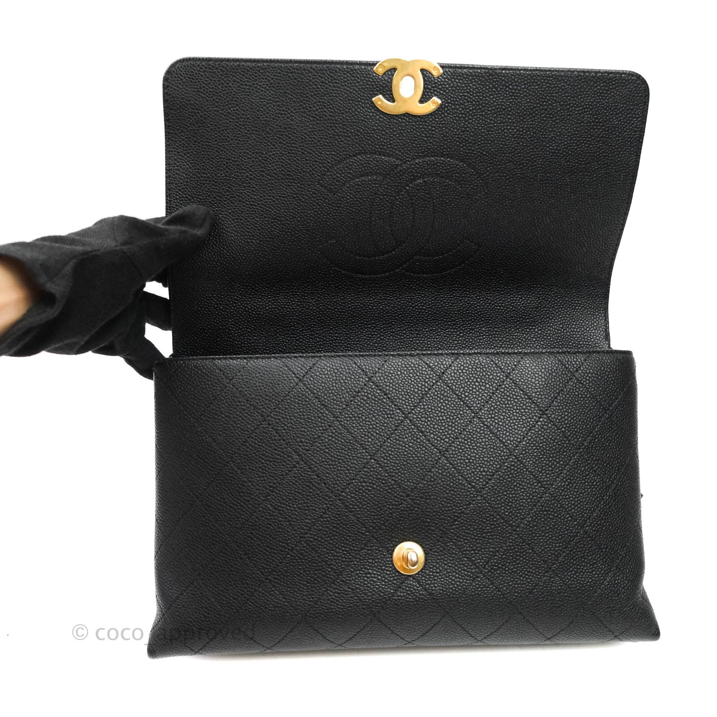 Chanel Chic Affinity Medium Grained Calfskin Black Aged Gold Hardware