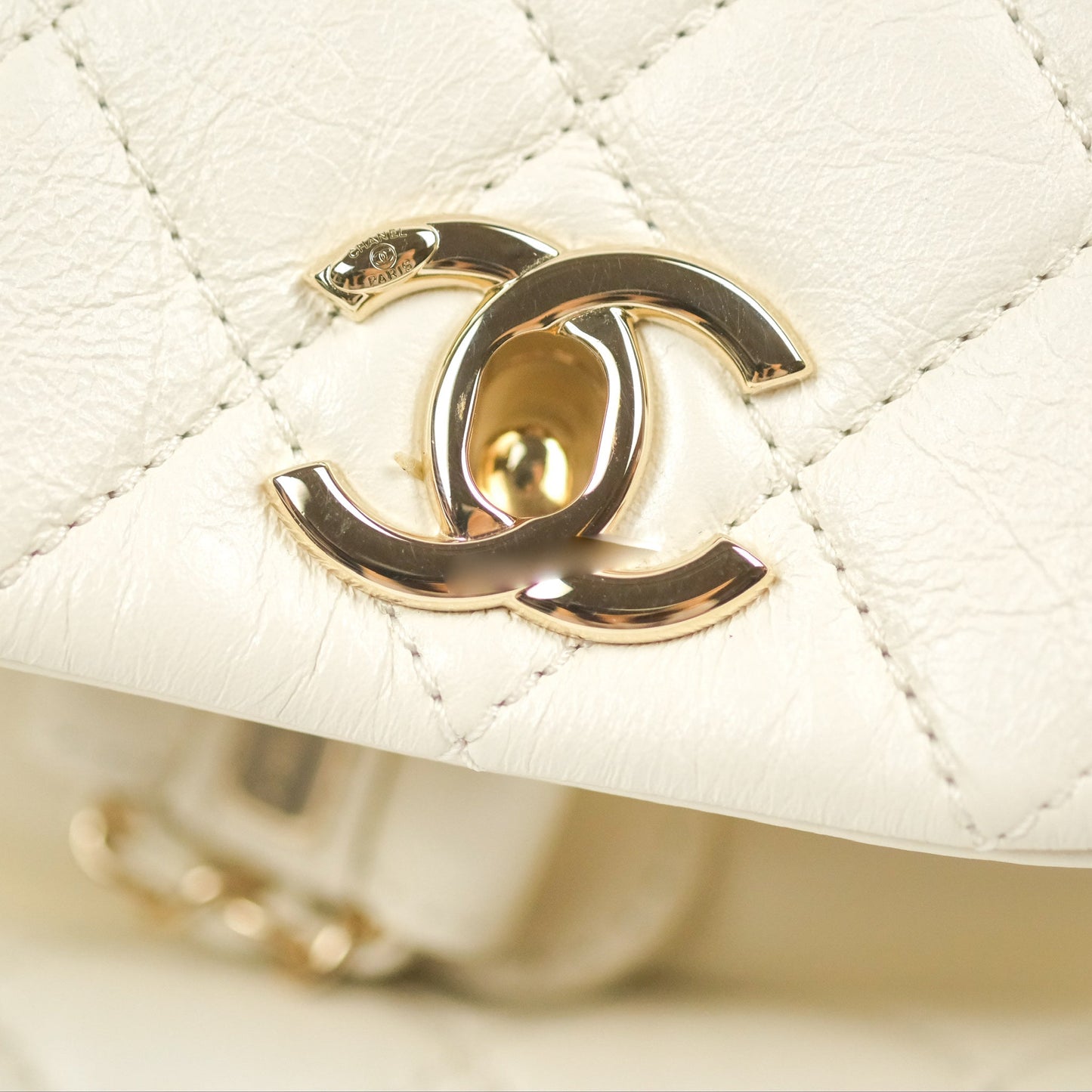Chanel Quilted Small Duma Drawstring Backpack Ivory White Calfskin Gold Hardware