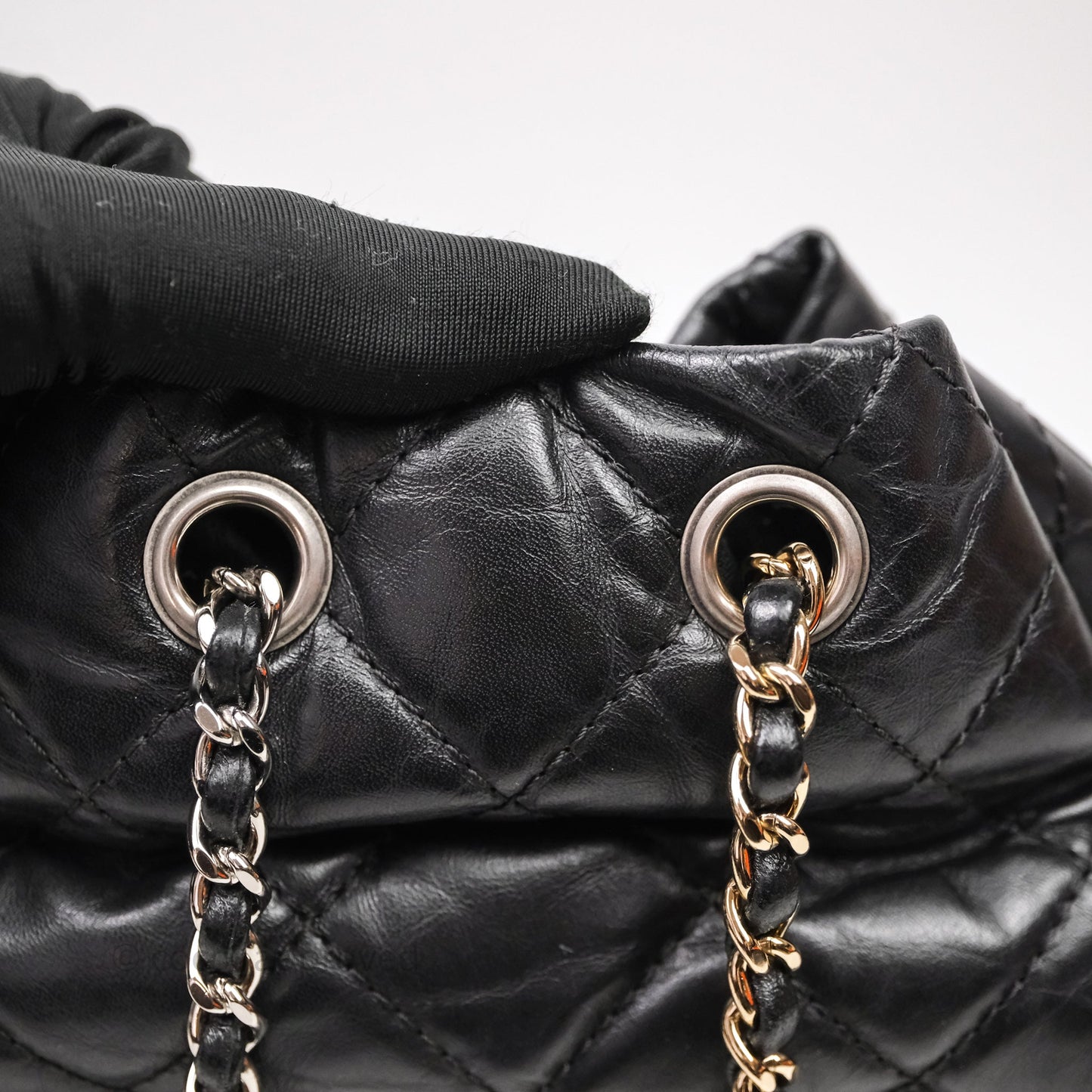 Chanel Small Gabrielle Backpack Black Aged Calfskin