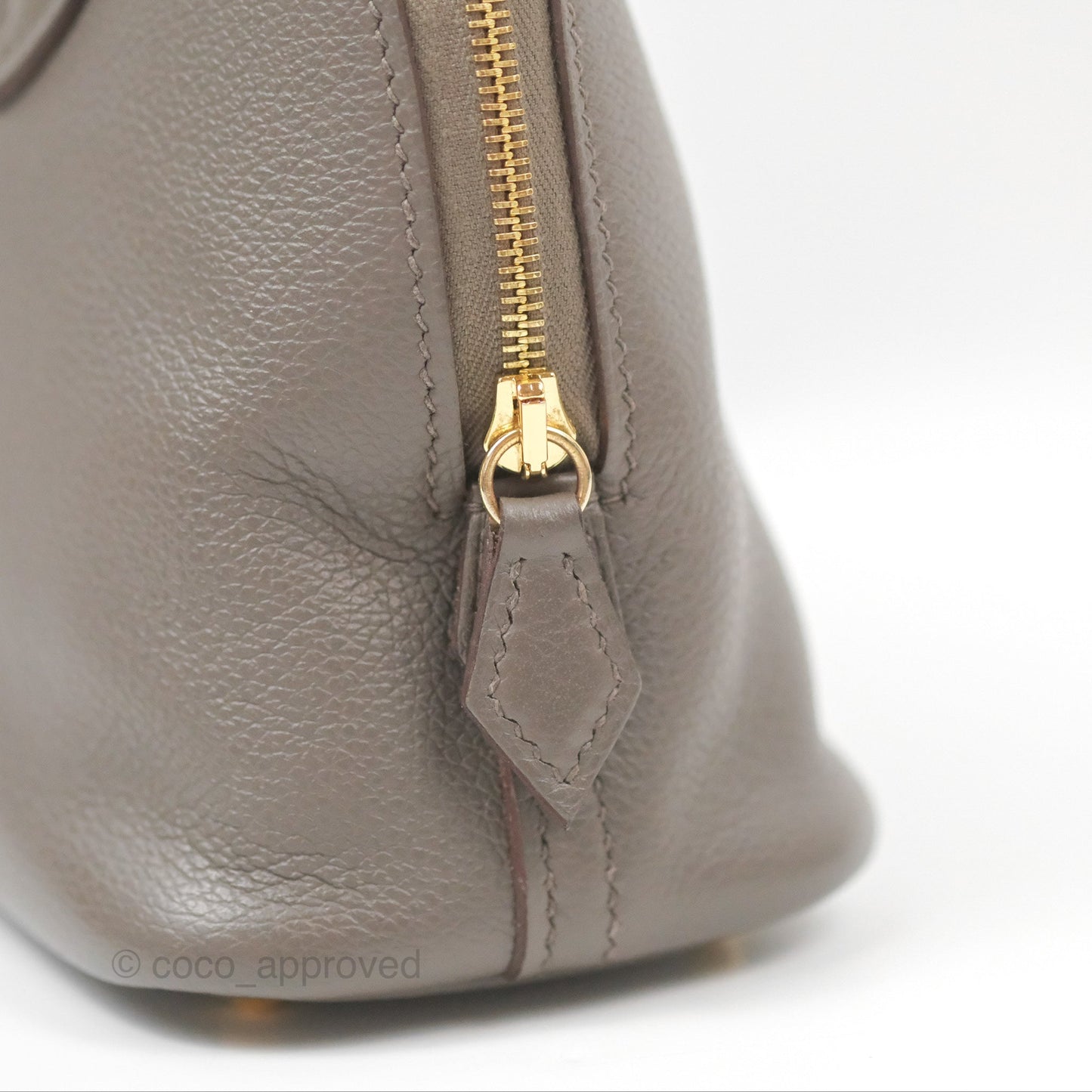 Hermès Bolide Mini 1923 Gris Etain 8F Evercolor Gold Hardware