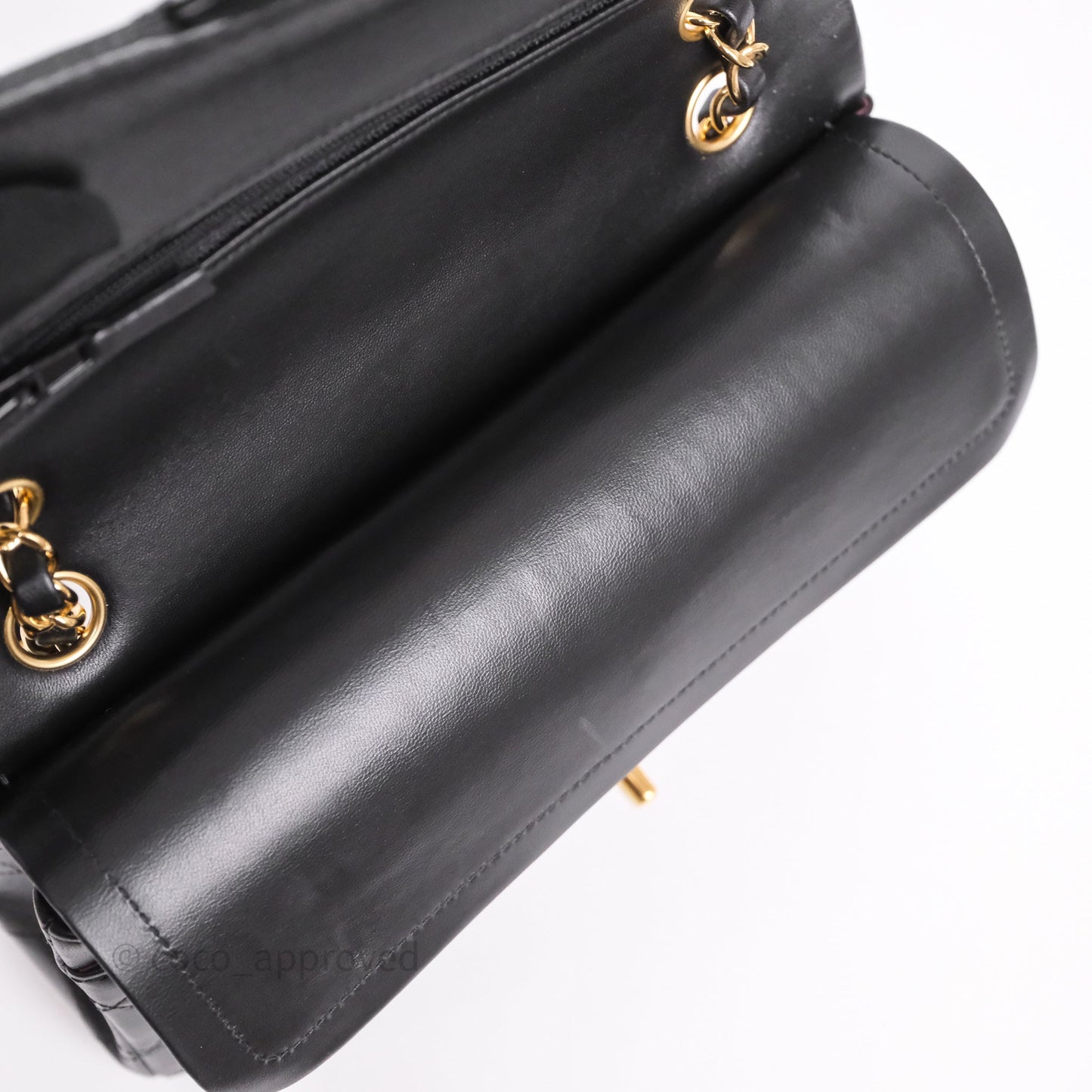 Chanel Small Classic Flap Quilted Black Lambskin Gold Hardware