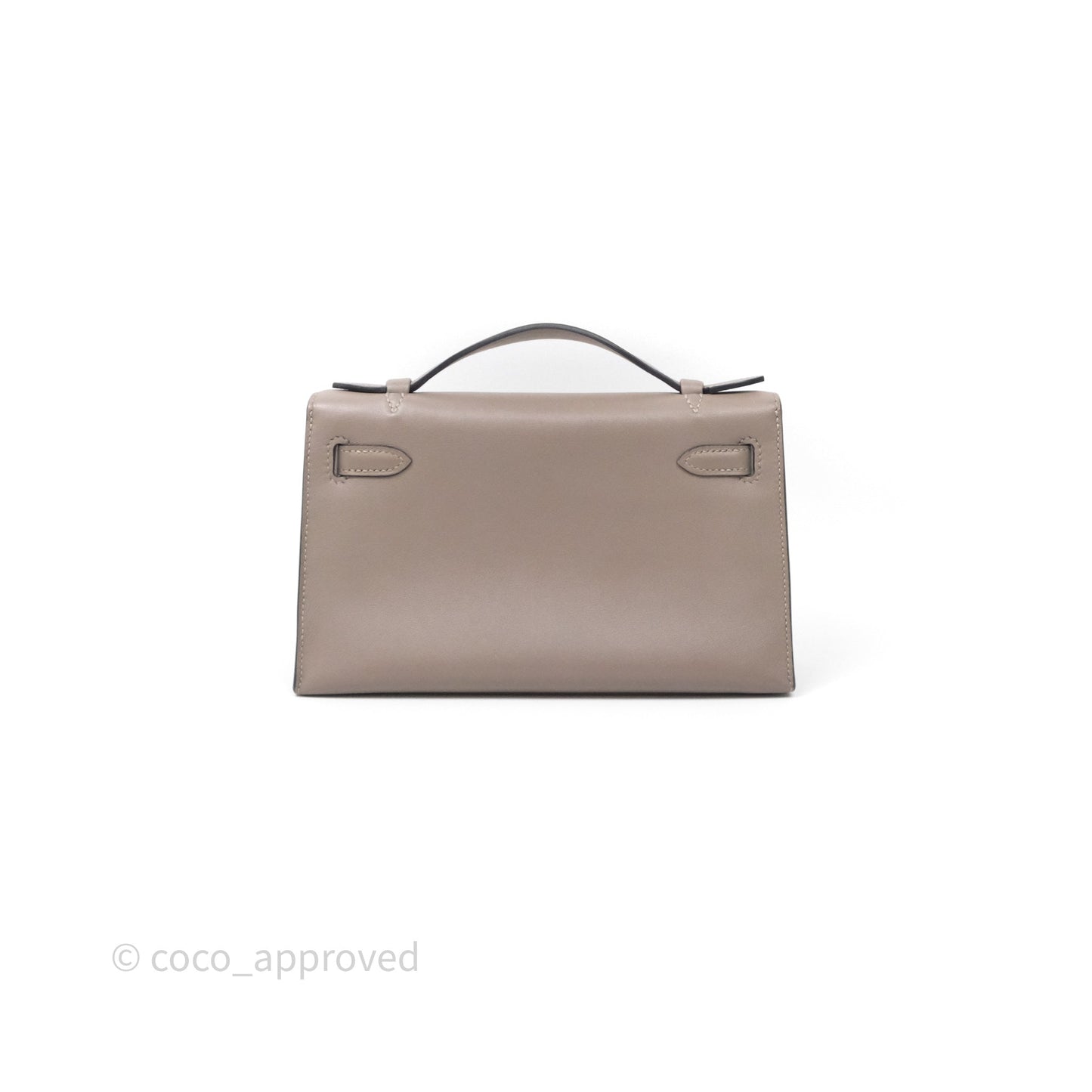 Hermès Kelly Pochette Gris Asphalte M8 Swift Gold Hardware