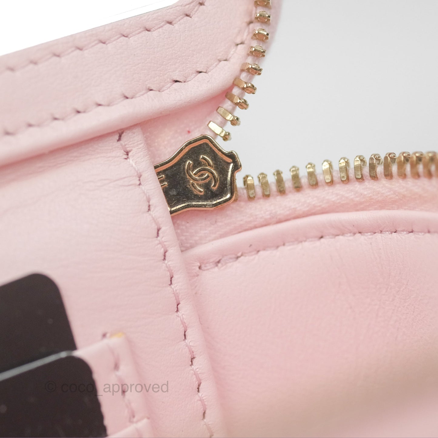 Chanel Classic Vanity With Chain Pink Caviar Gold Hardware