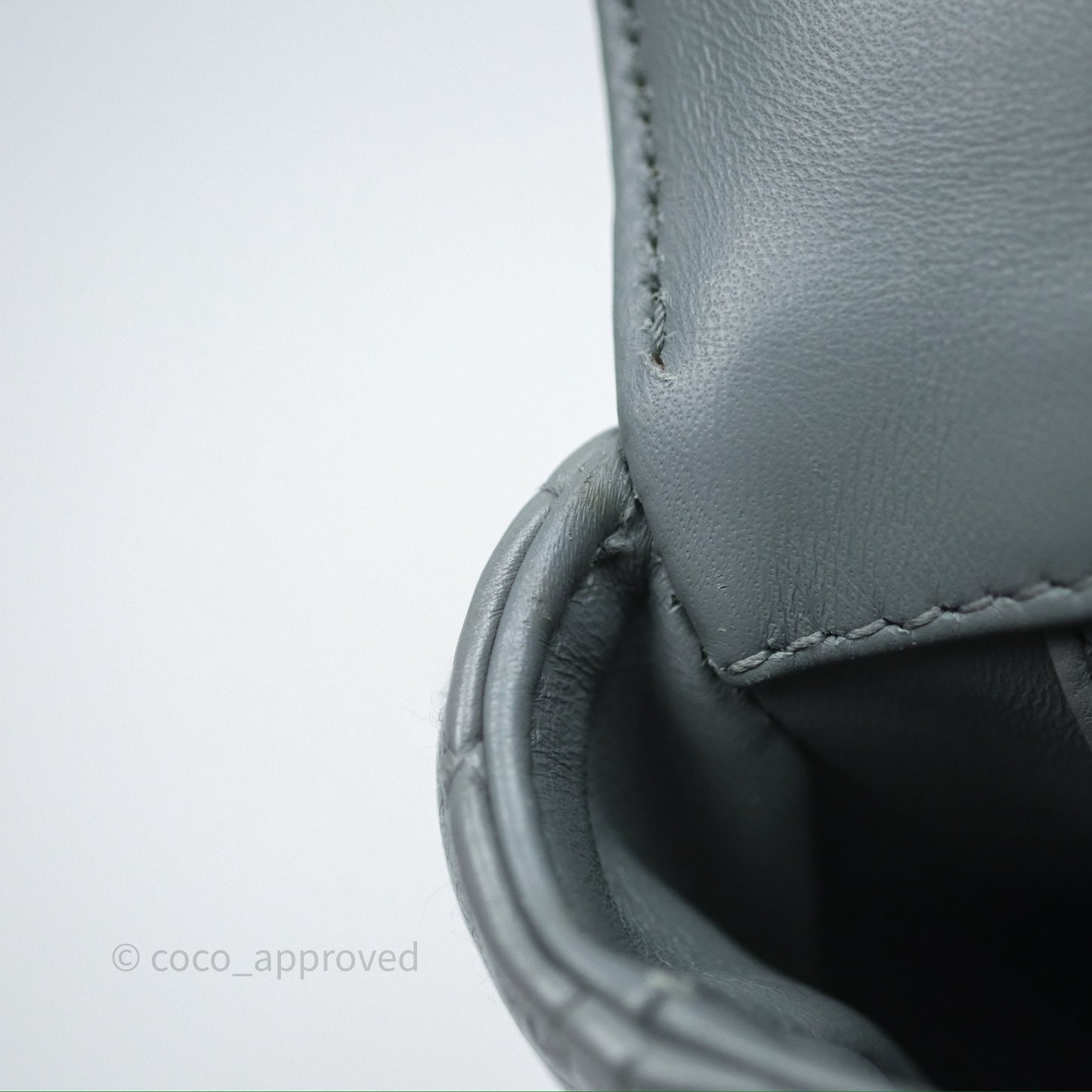 Dior Small Caro Bag Grey Supple Cannage Calfskin