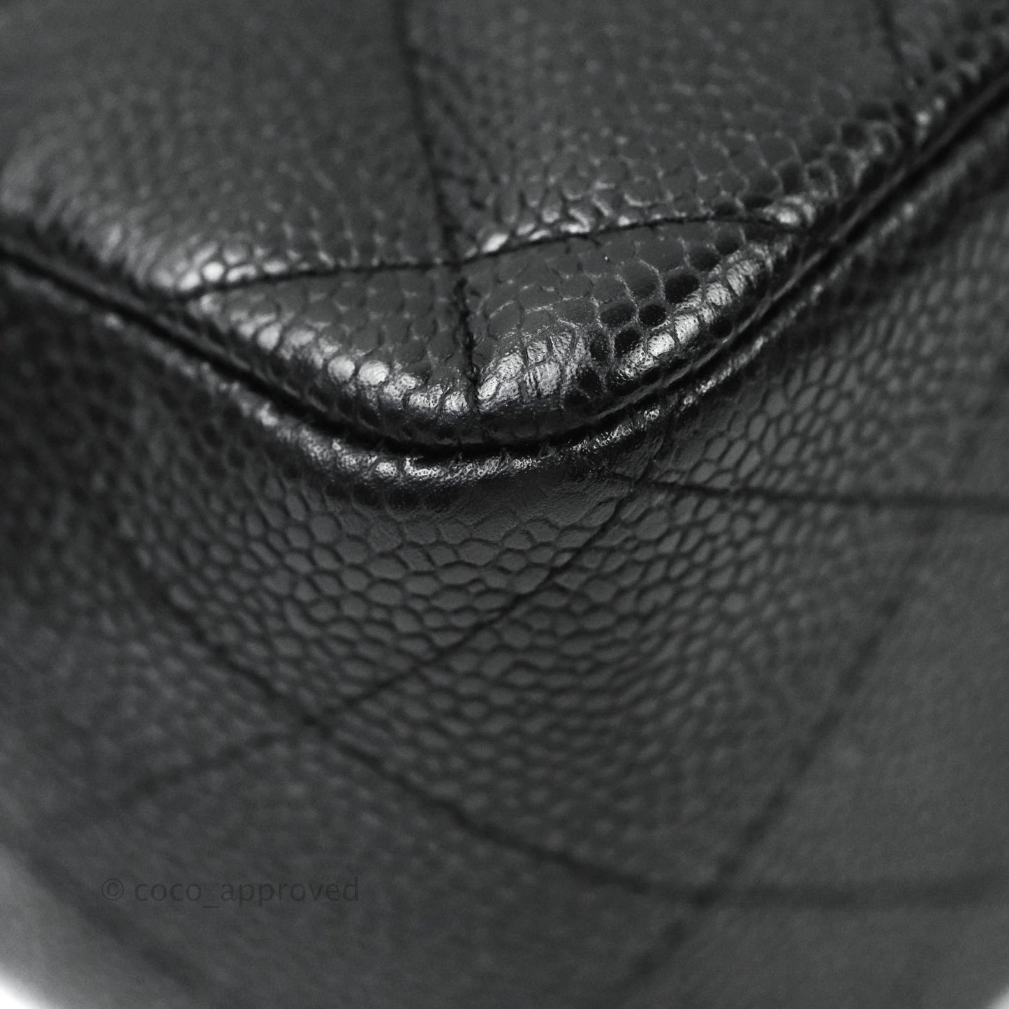 Chanel Jumbo Single Flap Black Caviar Silver Hardware
