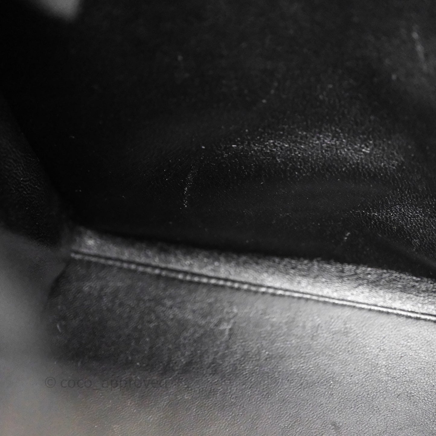 Chanel Vintage Tote Bag Black Caviar Silver Hardware