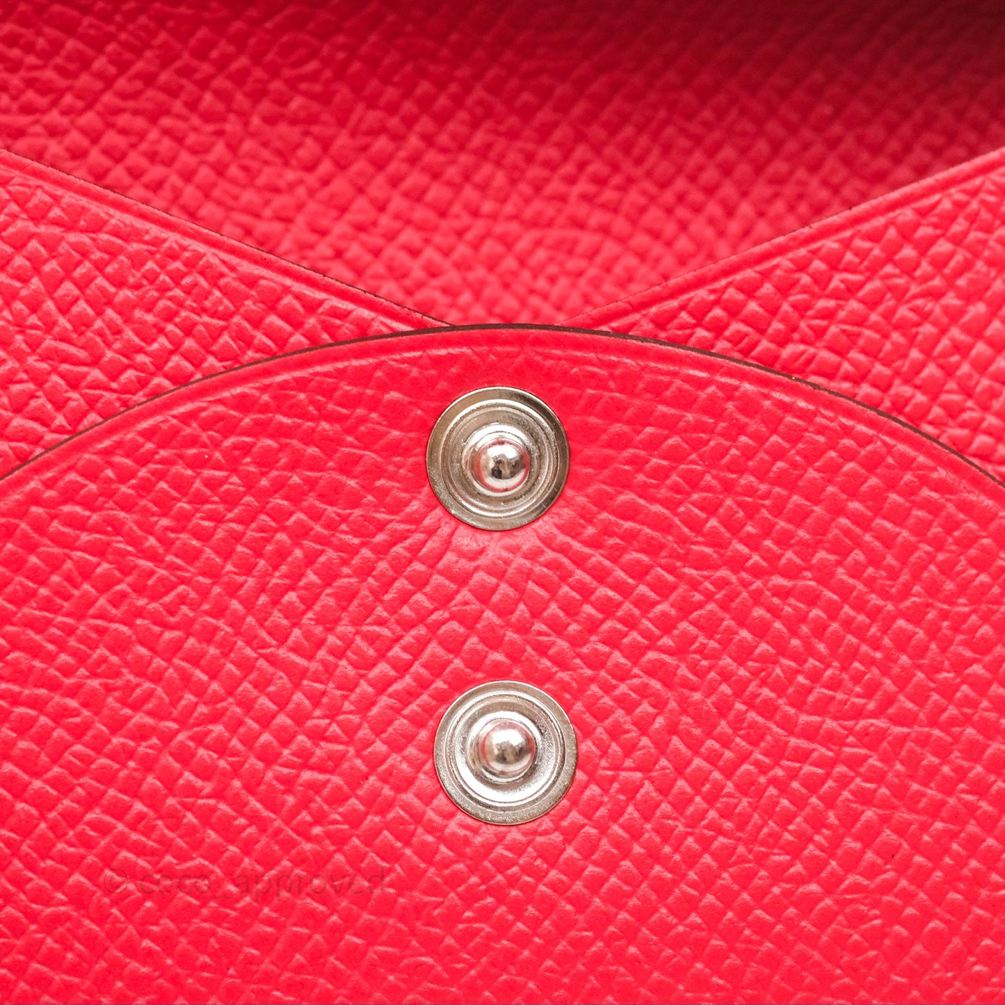 Hermès Calvi Duo Compact Card Holder Rouge De Coeur