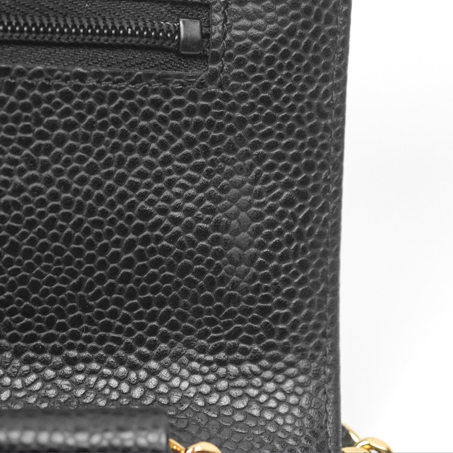 Chanel Classic Wallet on Chain WOC Quilted Black Caviar Gold Hardware