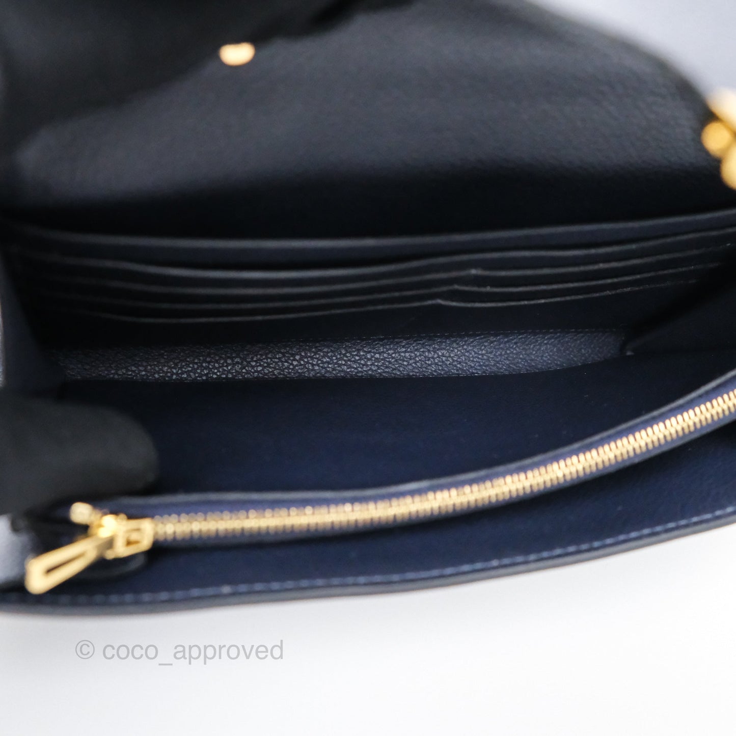 Hermès Constance Long To Go Wallet Blue Nuit 2Z Evercolor Gold Hardware