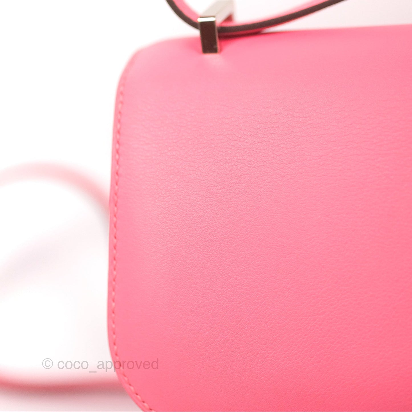 Hermès Constance Mini 18cm Rose Azalee Swift Palladium Hardware