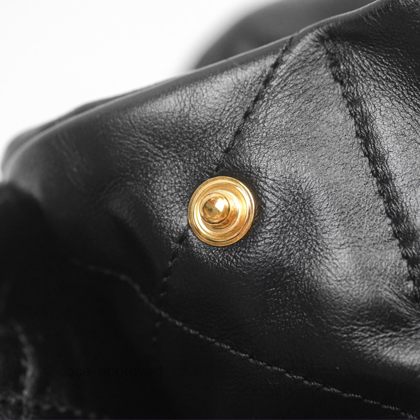 Chanel 22 Small Black Shiny Crumpled Calfskin Aged Gold Hardware