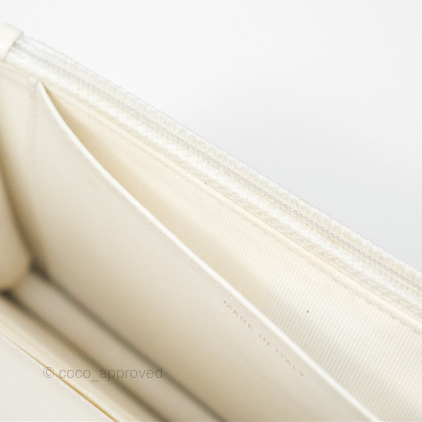 Chanel 19 Wallet on Chain WOC White Mixed Hardware