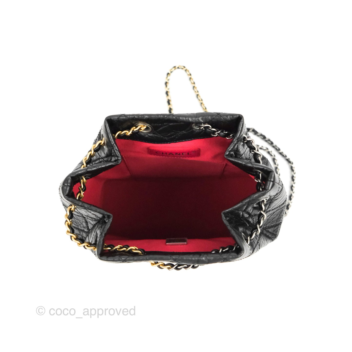 Chanel Small Gabrielle Backpack Black Aged Calfskin