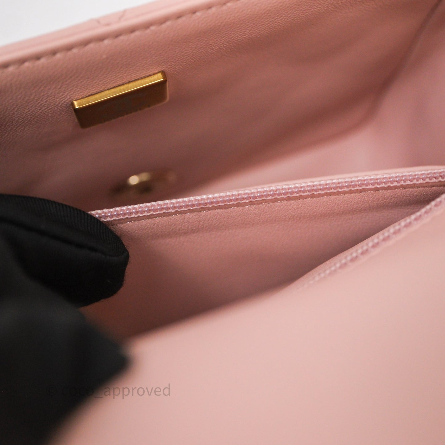 Chanel Mini Square Flap Quilted Pink Lambskin Gold Hardware