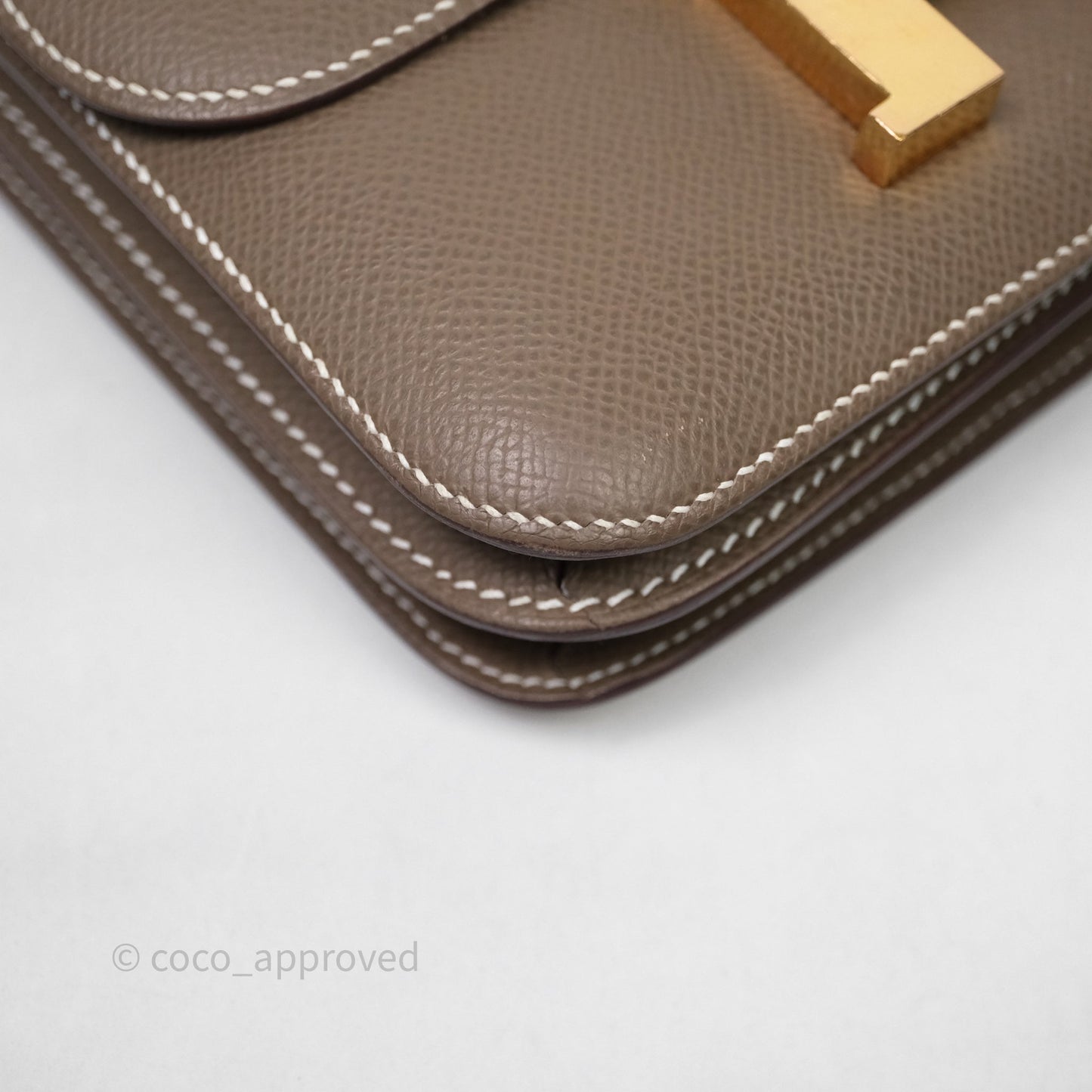 Hermès Constance Mini 18cm Etoupe Epsom Gold Hardware