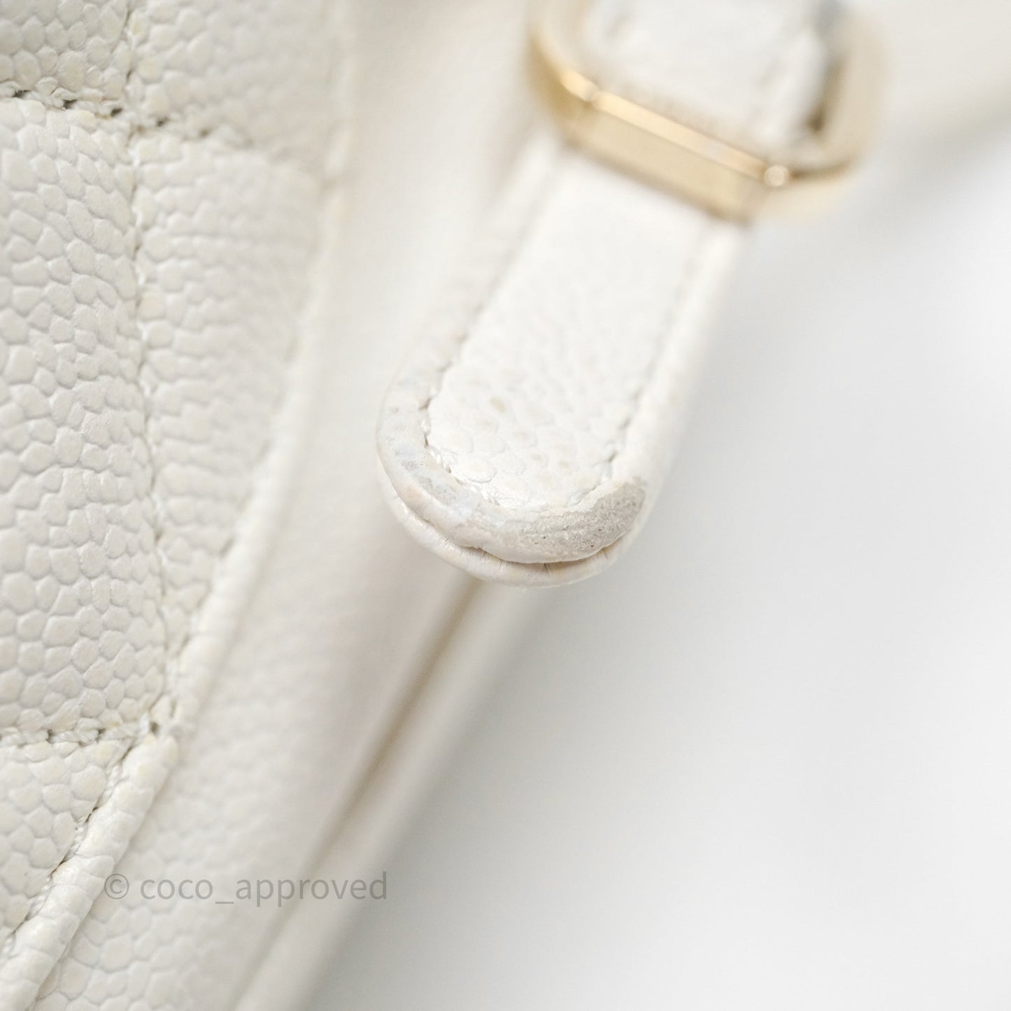 Chanel Quilted Business Affinity Backpack Ivory White Caviar Gold Hardware