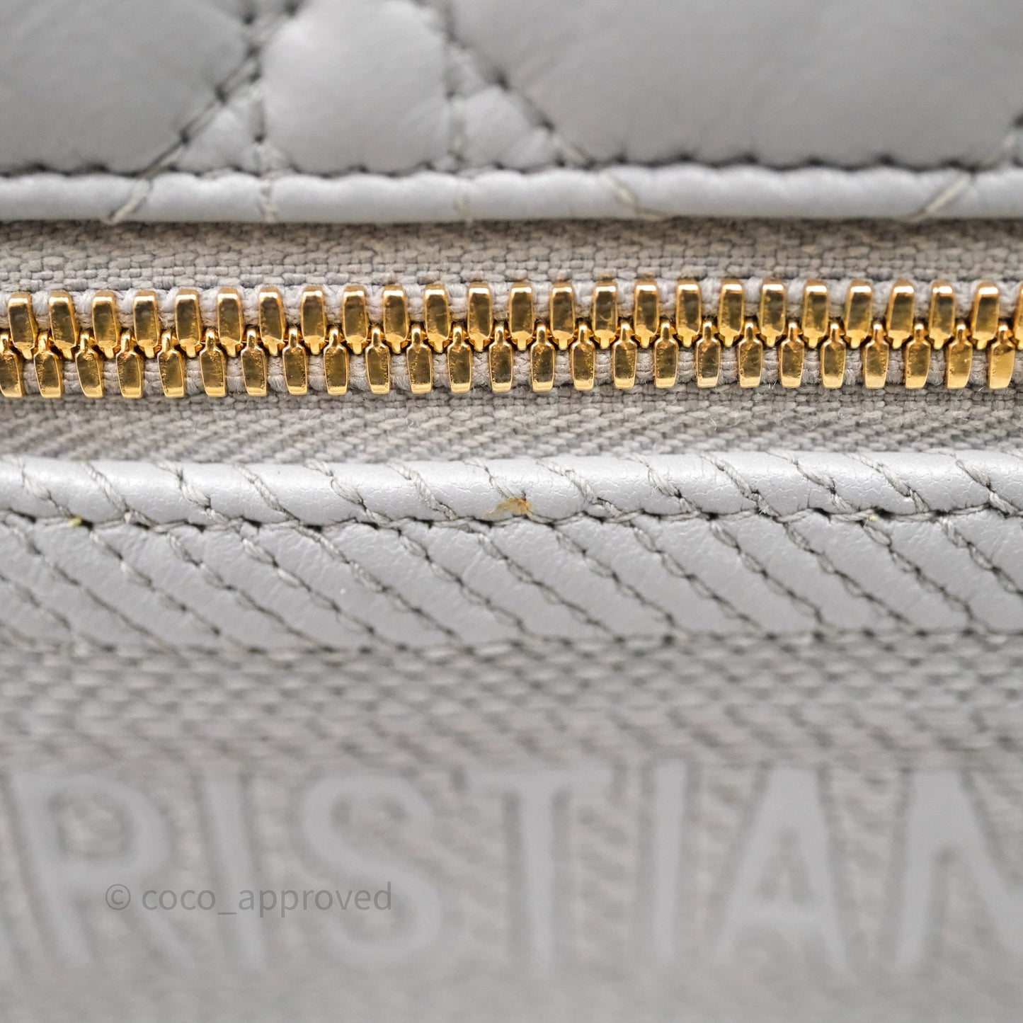 Christian Dior Small Diortravel Vanity Case Grey Lambskin Cannage