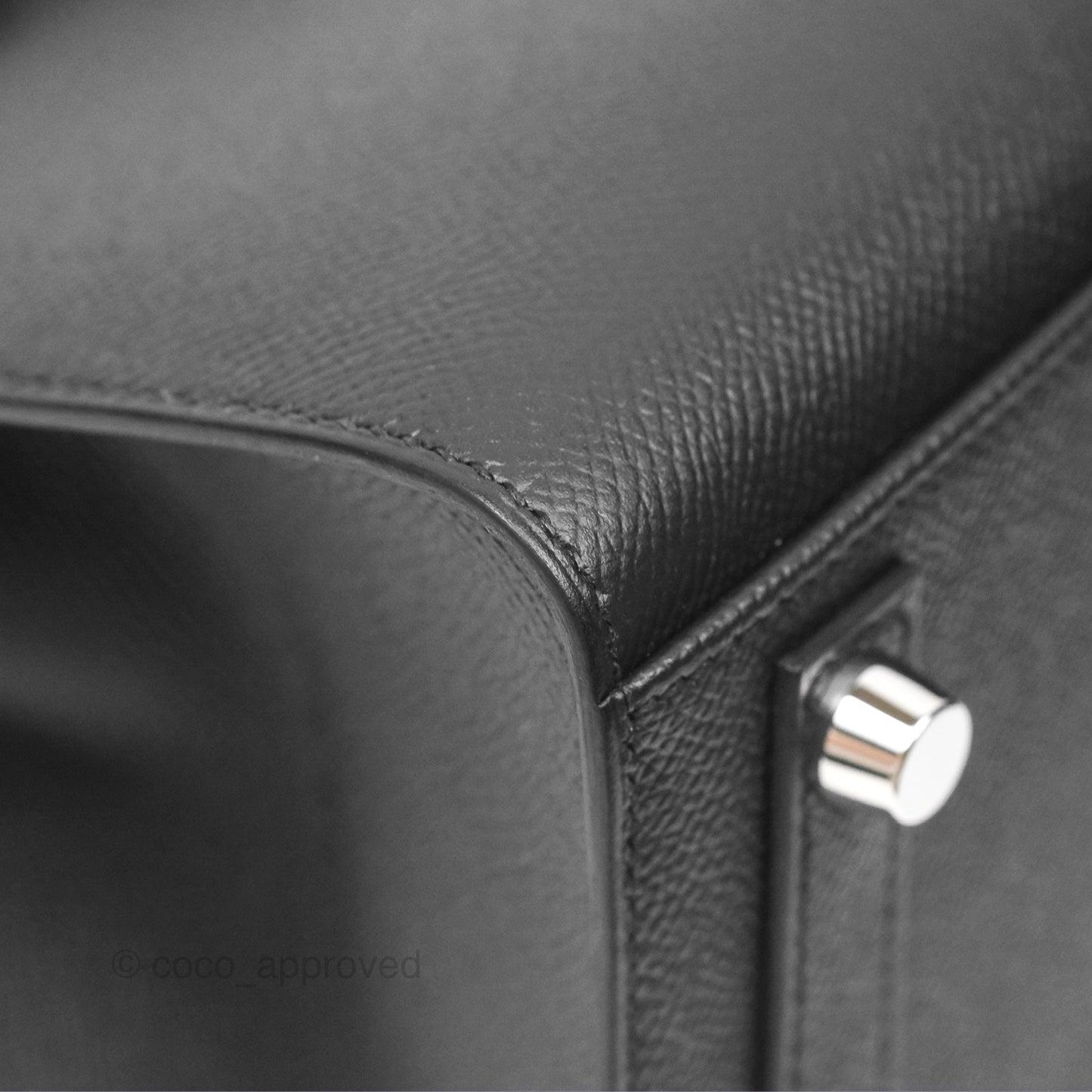 Hermes Birkin 25 Sellier Black Noir 89 Epsom Palladium Hardware