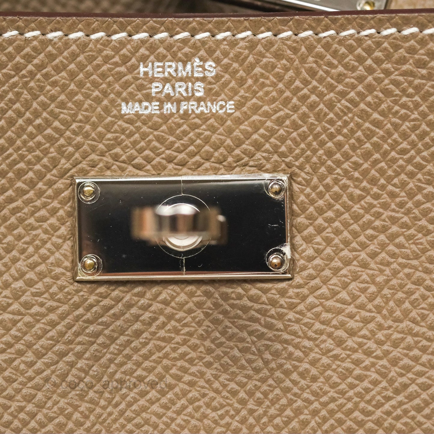 Hermès Kelly Wallet Etoupe Epsom Palladium Hardware