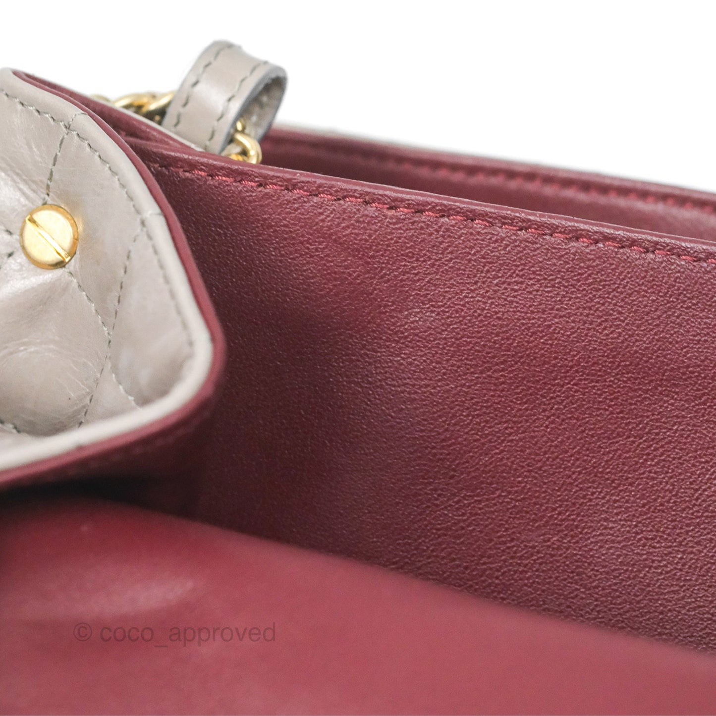 Chanel Accordion Flap Bag Taupe Crinkled Glazed Calfskin