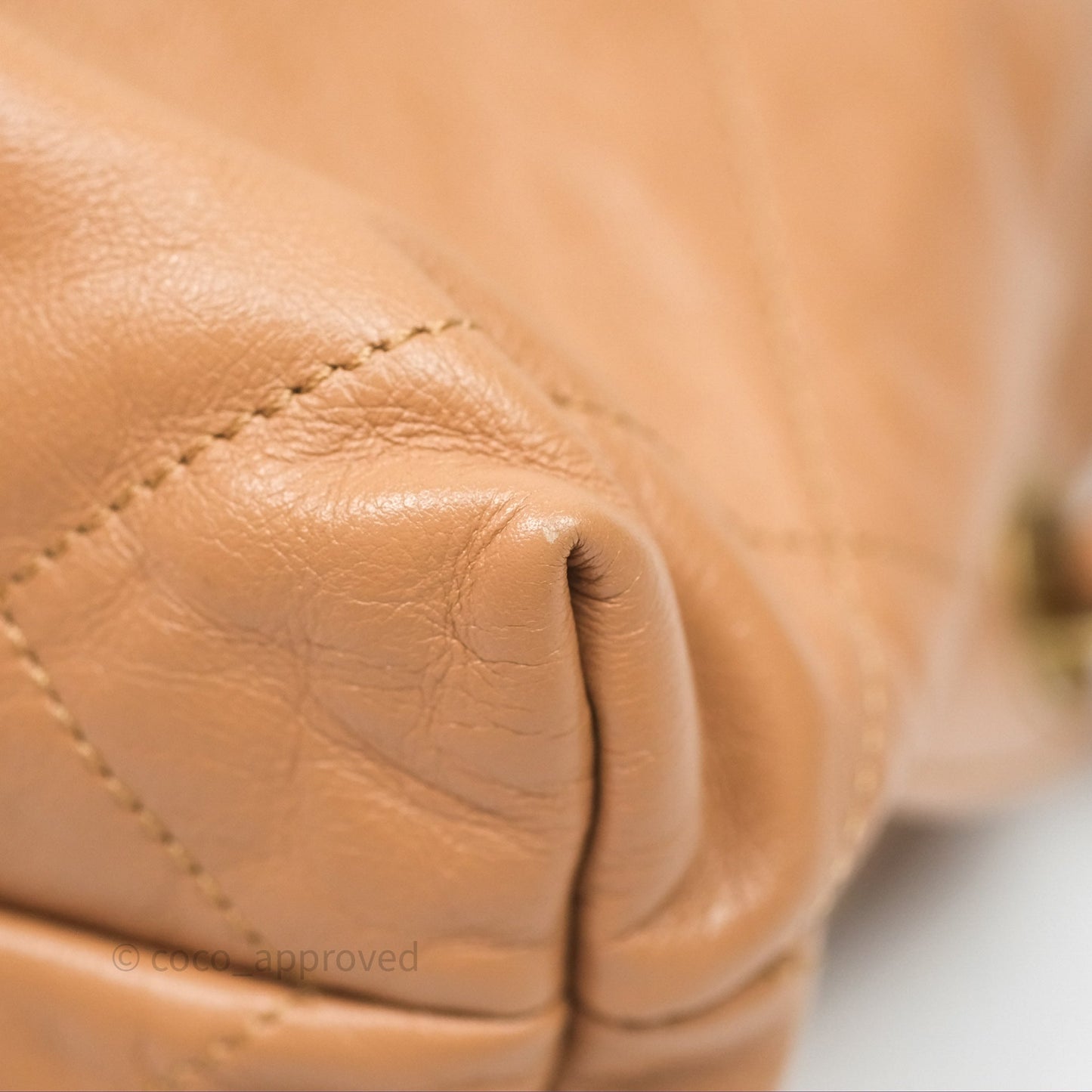 Chanel 22 Small Backpack Camel Shiny Calfskin Gold Hardware