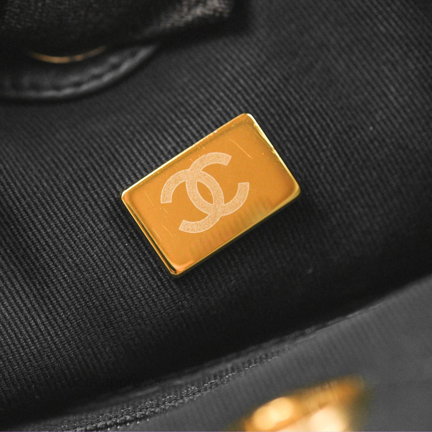 Chanel Drawstring Tote Bag Black Calfskin Aged Gold Hardware